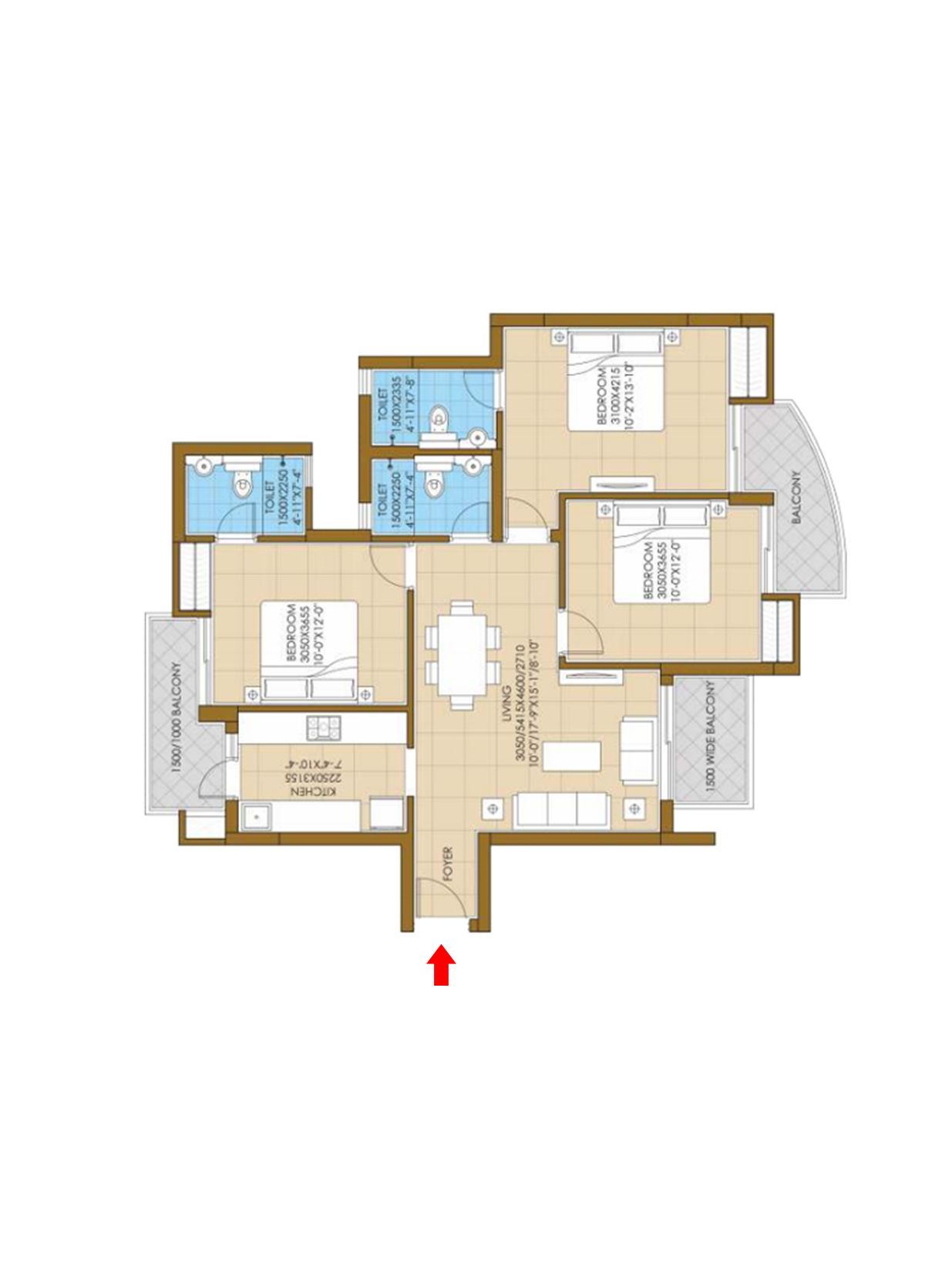 Ats Pious Hideaways Tower 12 Unit 1, Type  E Floor Plan