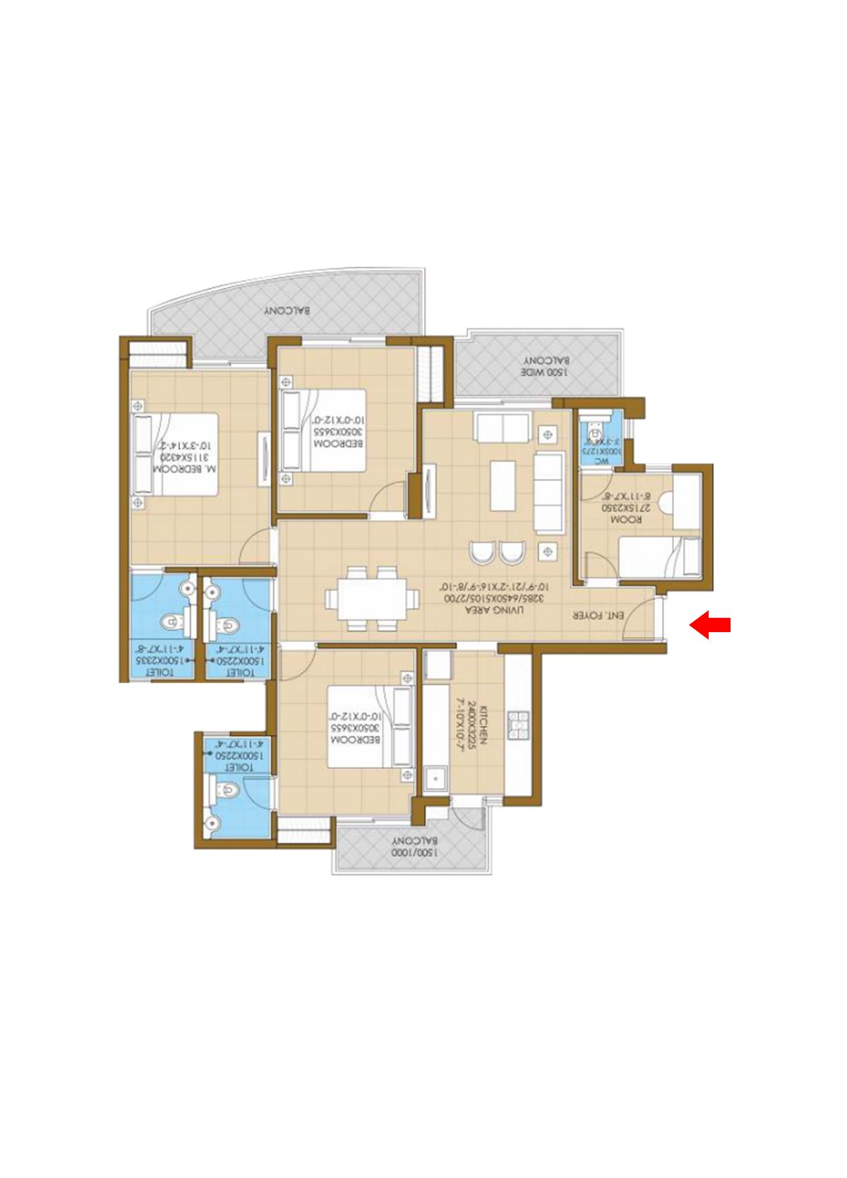 Ats Pious Hideaways Tower 2 Unit 1, Type  C Floor Plan