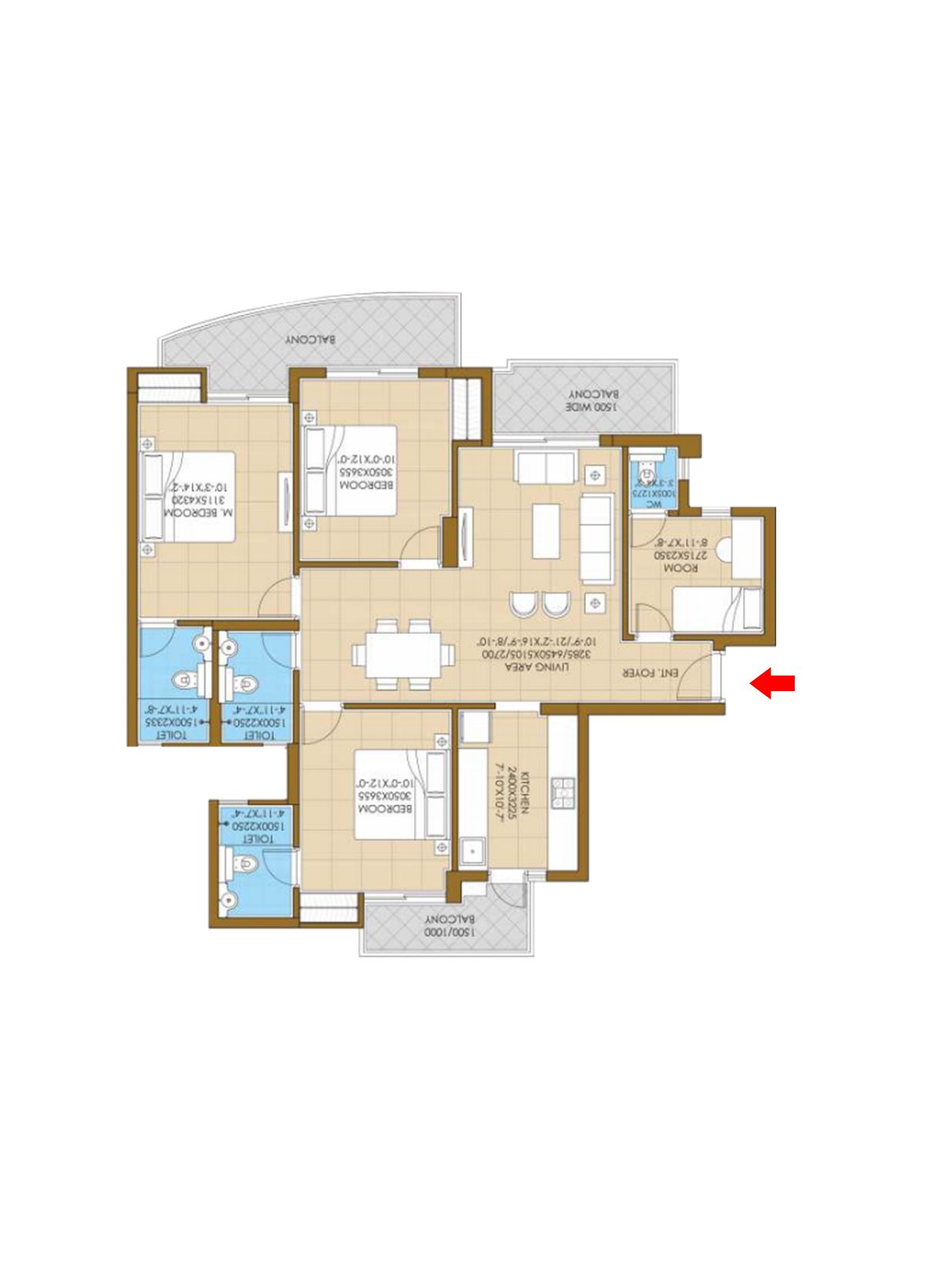 Ats Pious Hideaways Tower 7 Unit 1, Type  C Floor Plan