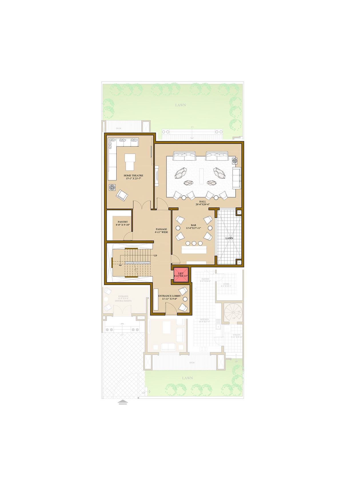 Ats Pristine Golf Villas Villa 14 Villa Type 1 Floor Plan