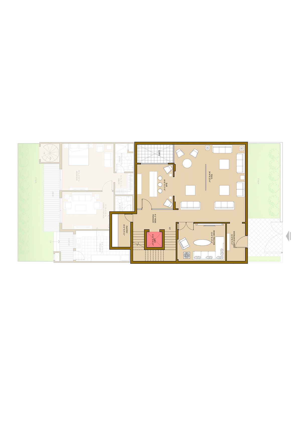 Ats Pristine Golf Villas Villa 24 Villa Type 1 Floor Plan