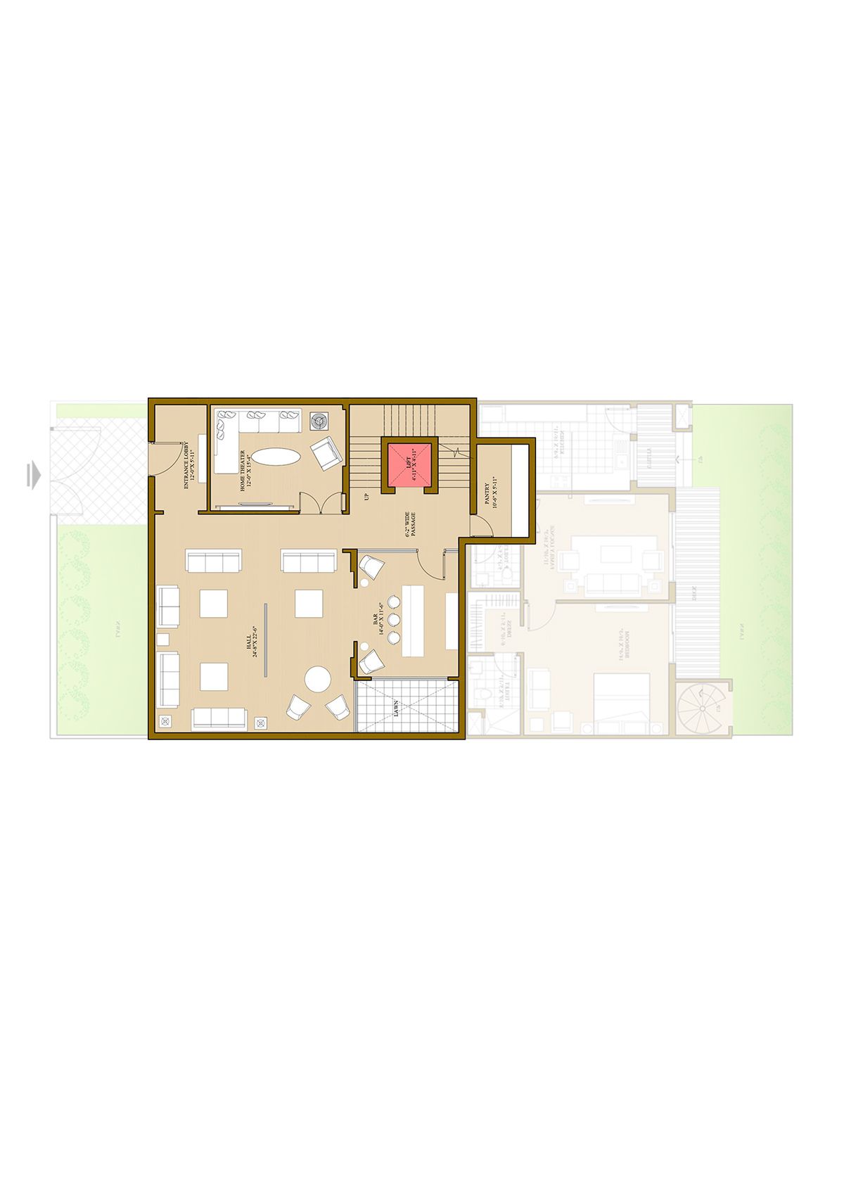 Ats Pristine Golf Villas Villa 57 Villa Type 1 Floor Plan