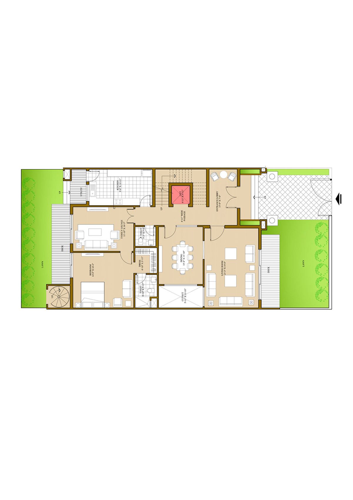 Ats Pristine Golf Villas Villa 27 Villa Type 1 Floor Plan