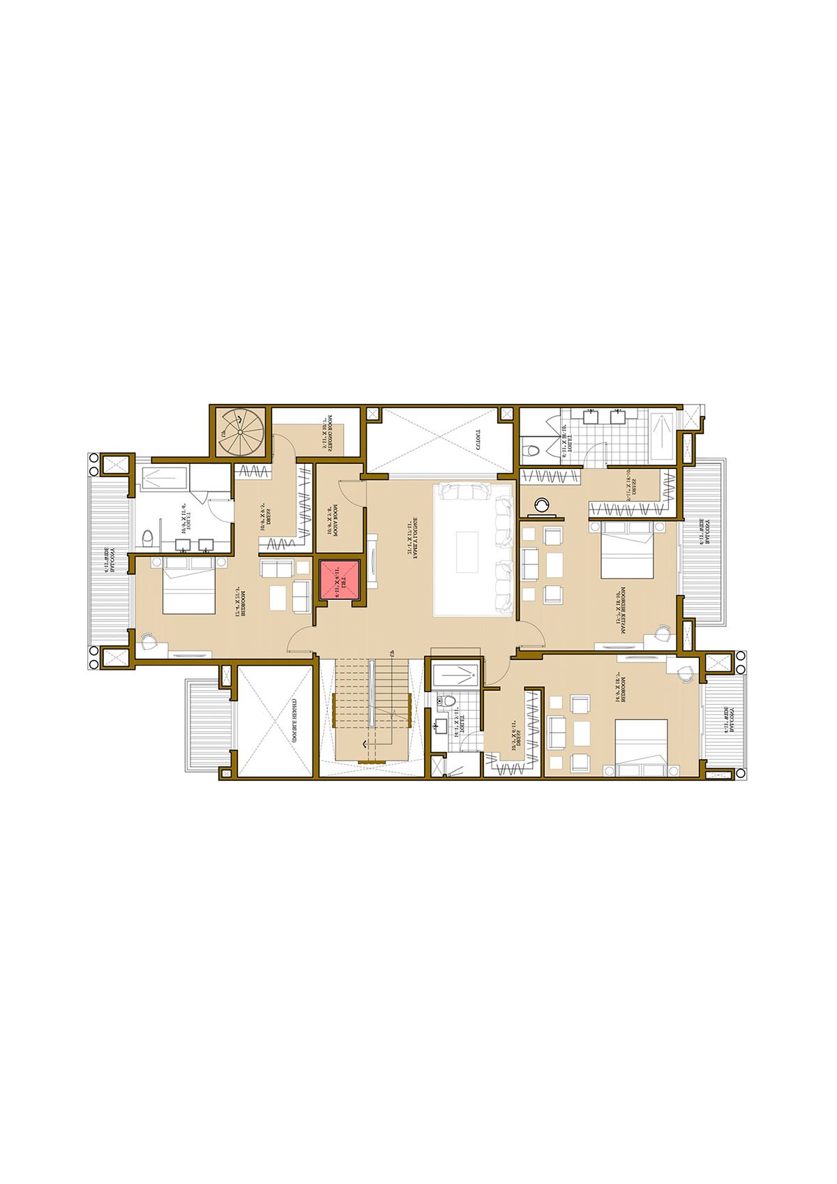 Ats Pristine Golf Villas Villa 114 Villa Type 1 Floor Plan