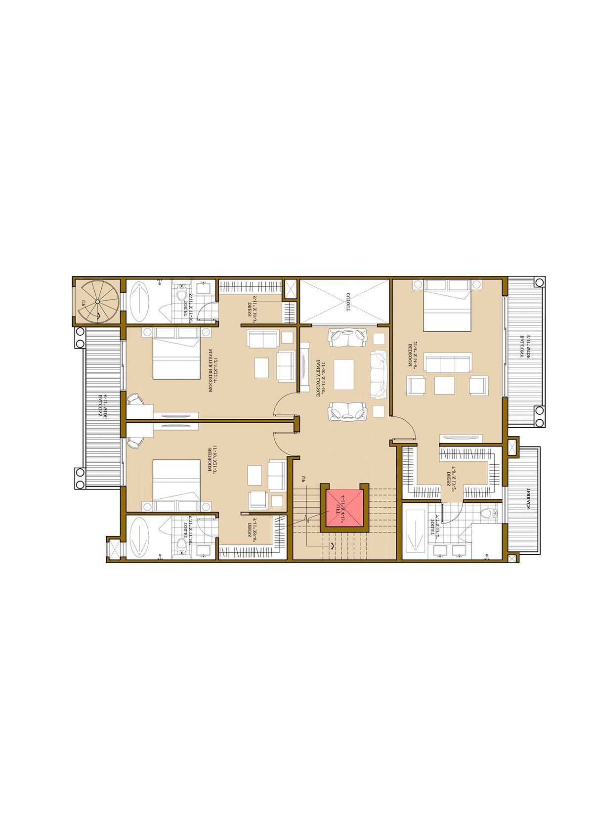 Ats Pristine Golf Villas Villa 20 Villa Type 1 Floor Plan