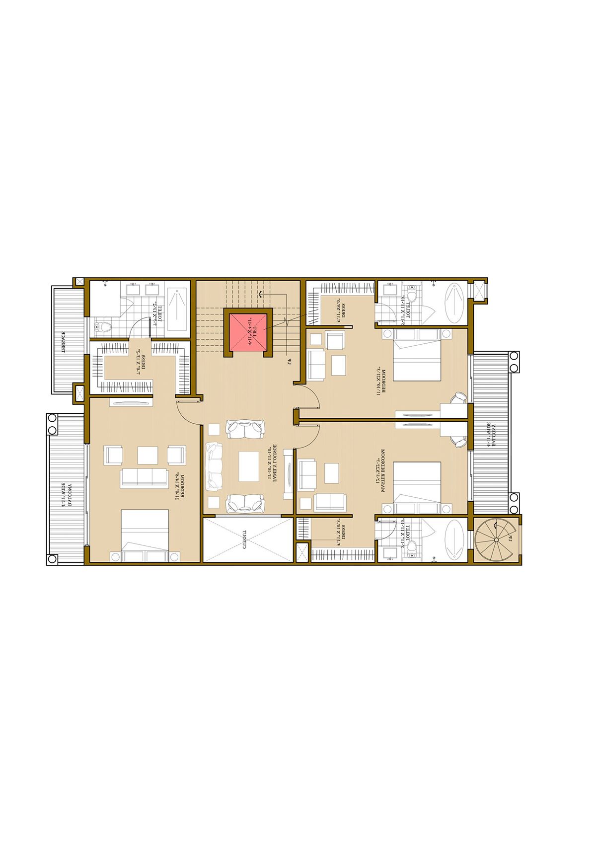 Ats Pristine Golf Villas Villa 3 Villa Type 1 Floor Plan