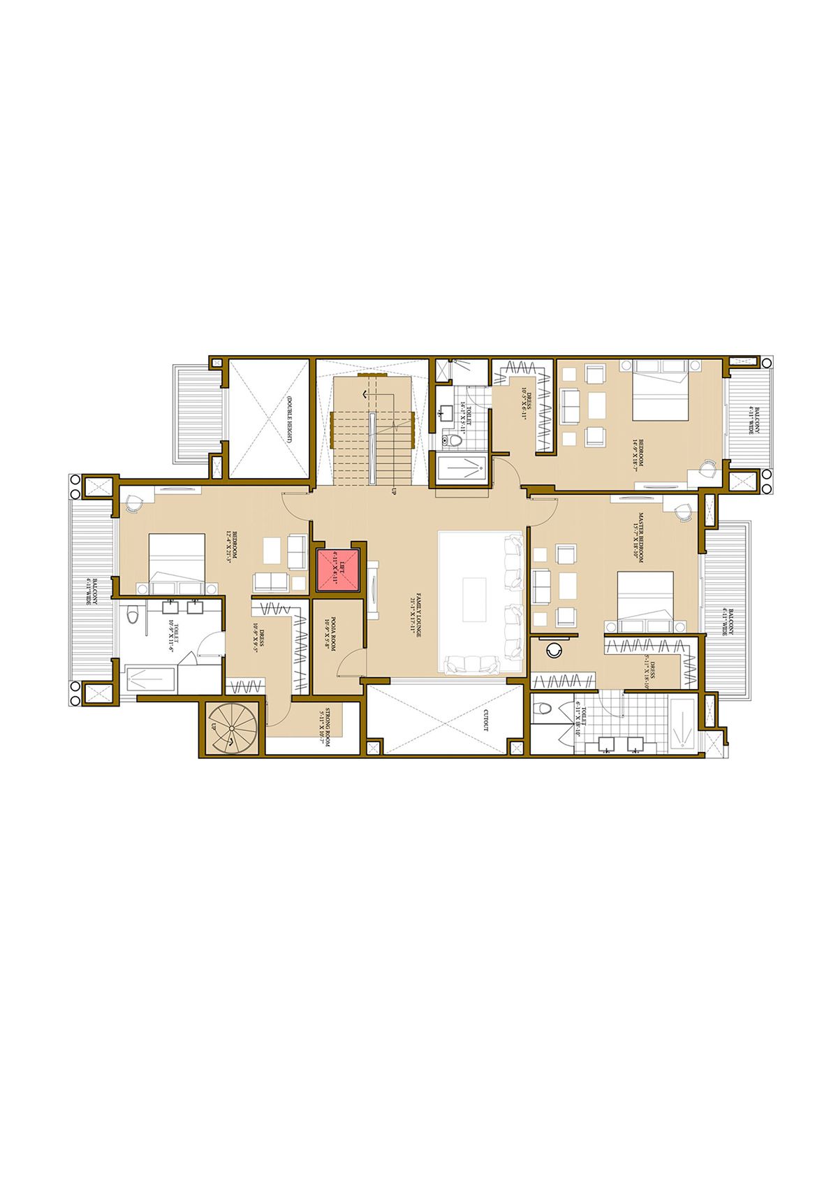 Ats Pristine Golf Villas Villa 40 Villa Type 1 Floor Plan
