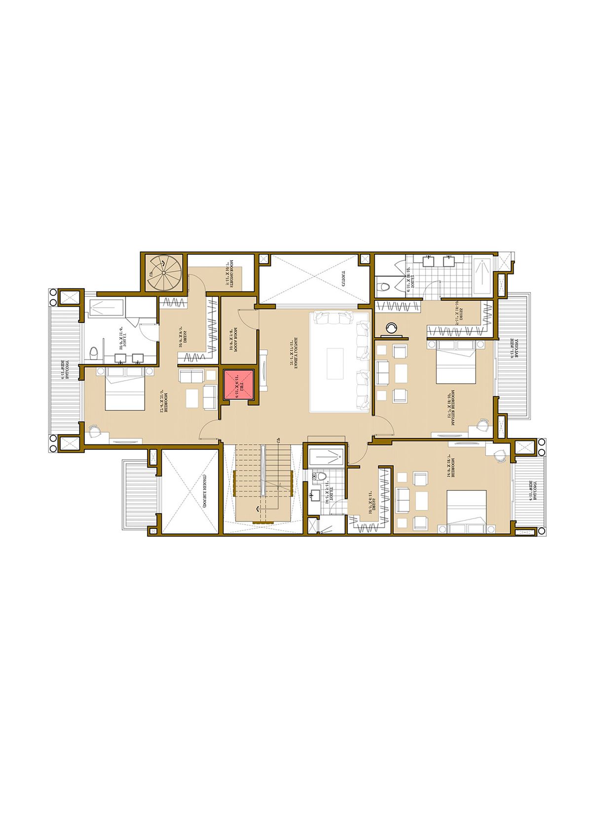 Ats Pristine Golf Villas Villa 43 Villa Type 1 Floor Plan