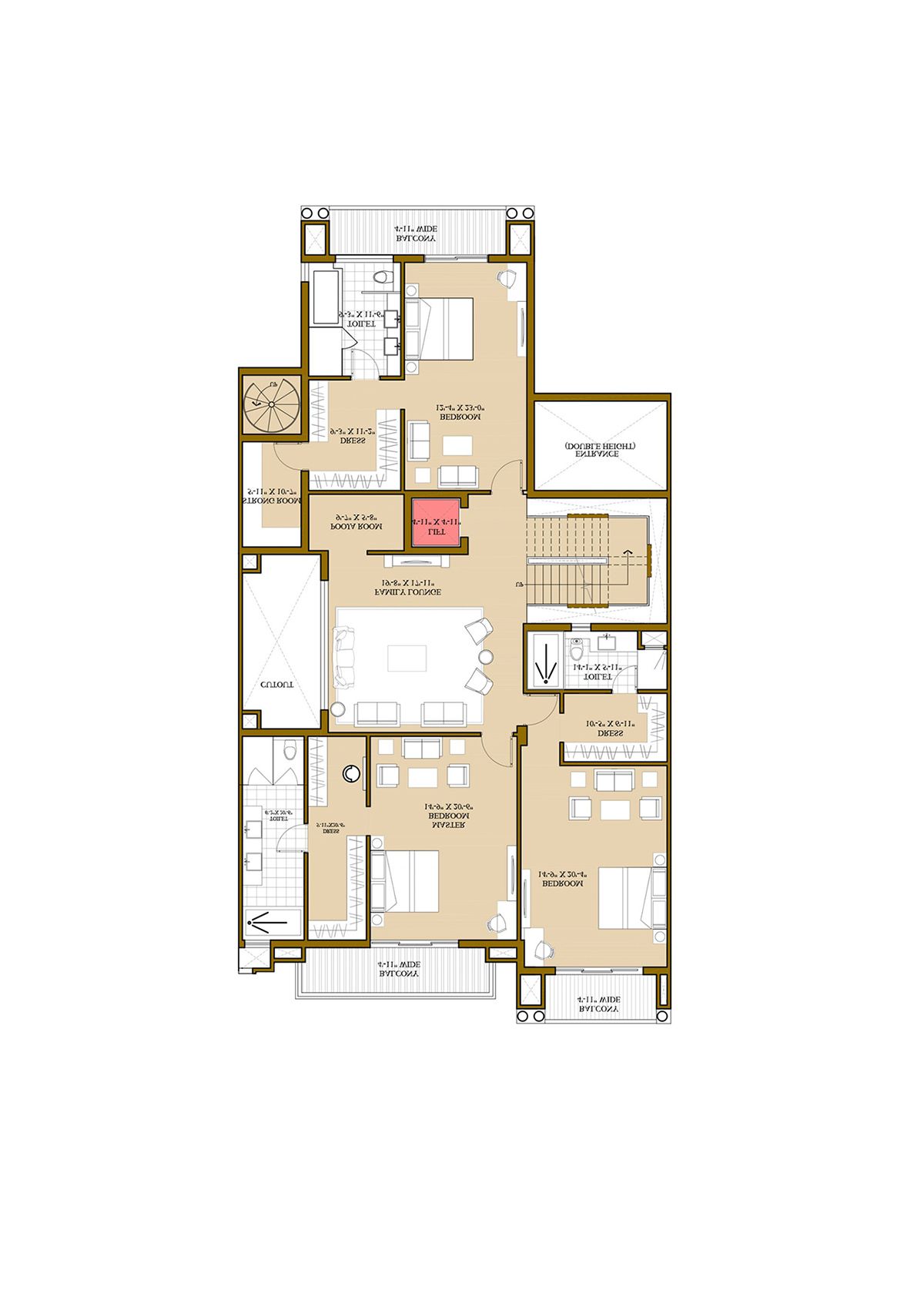 Ats Pristine Golf Villas Villa 53 Villa Type 2 Floor Plan