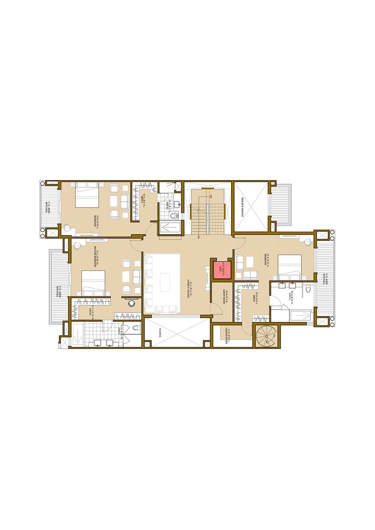 Ats Pristine Golf Villas Villa 68 Villa Type 1 Floor Plan