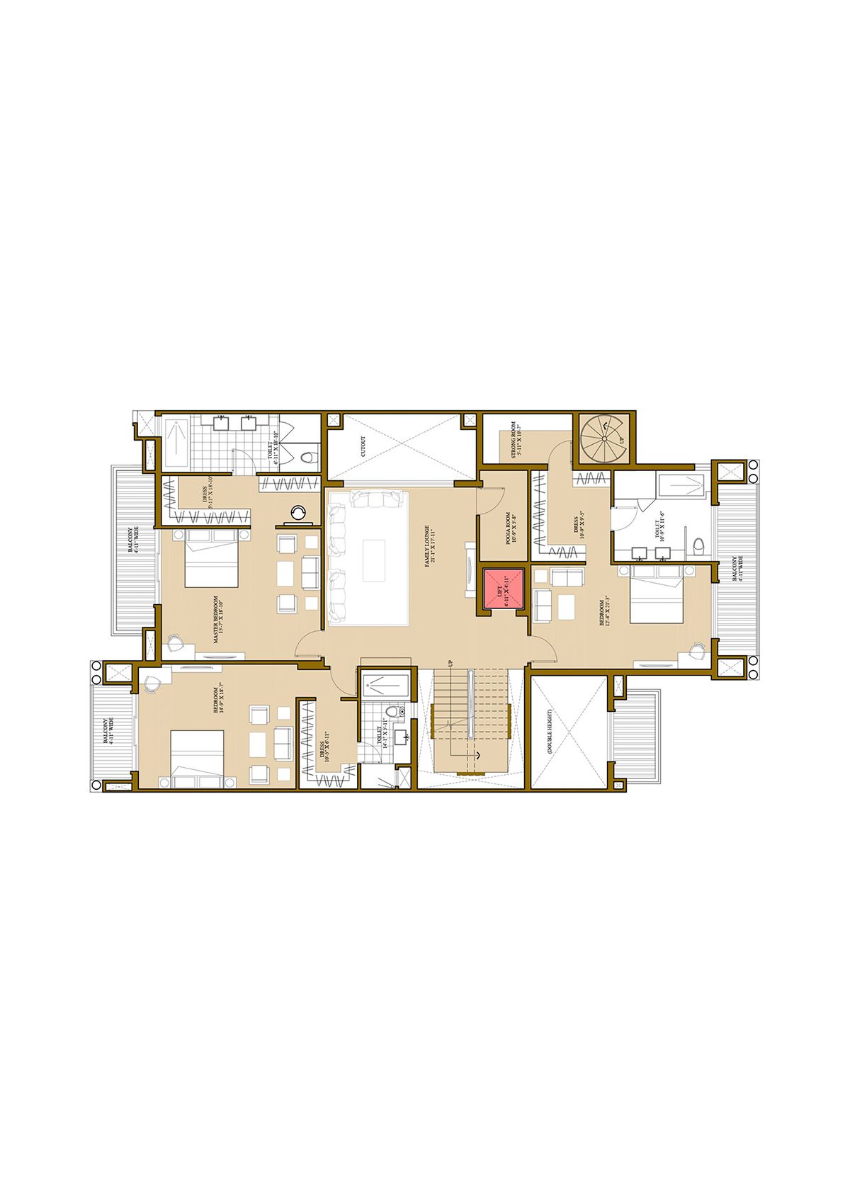 Ats Pristine Golf Villas Villa 71 Villa Type 1 Floor Plan