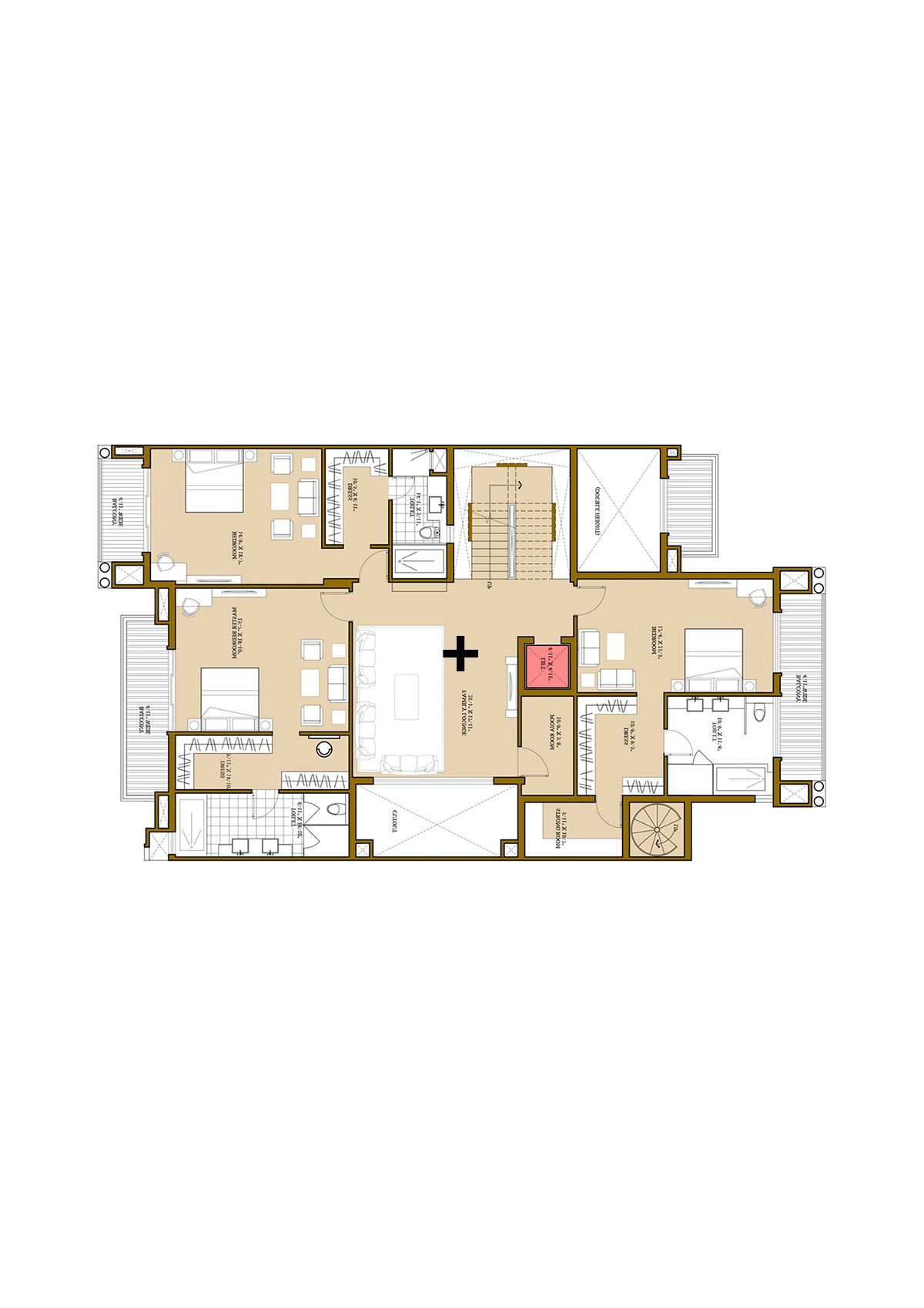 Ats Pristine Golf Villas Villa 72 Villa Type 1 Floor Plan