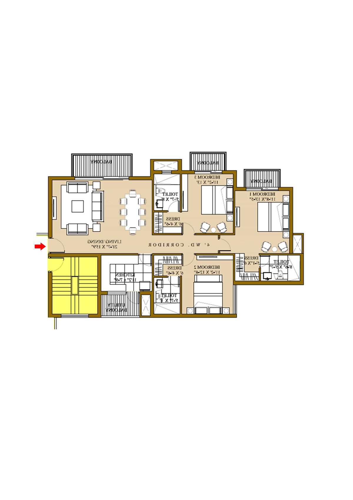 Ats Pristine Tower 1 Unit 1 Floor Plan