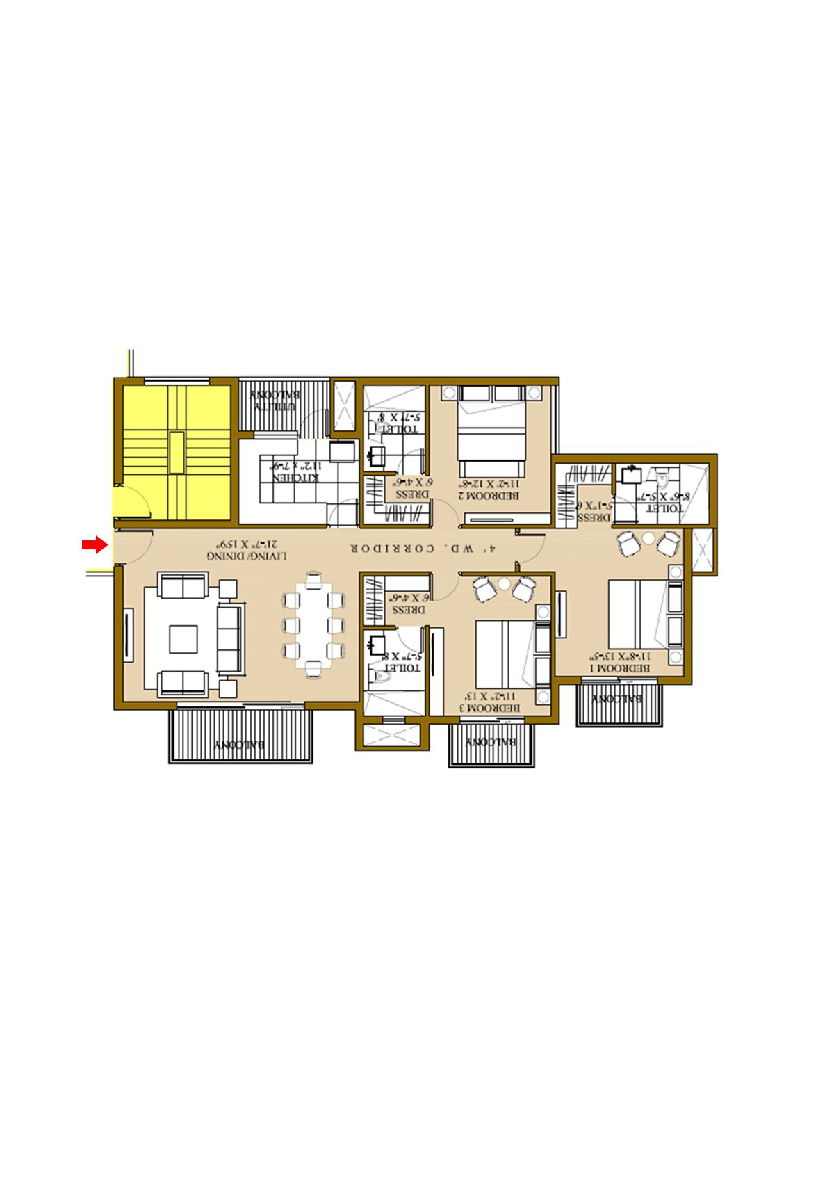 Ats Pristine Tower 1 Unit 2 Floor Plan