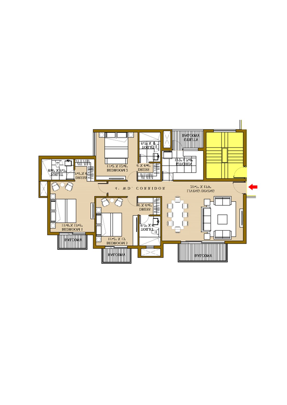 Ats Pristine Tower 1 Unit 3 Floor Plan