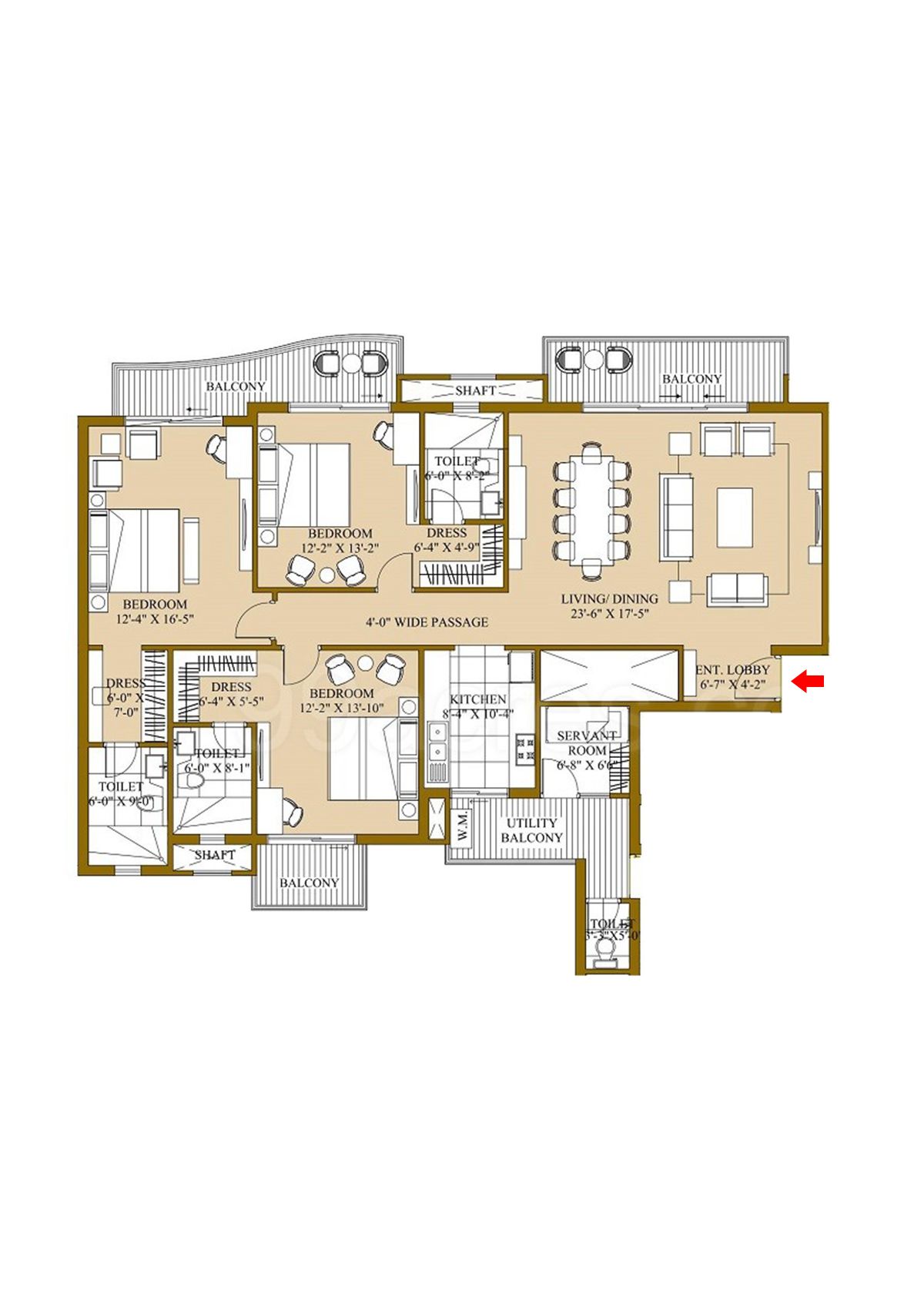 Ats Pristine Tower 5 Unit 1 Floor Plan