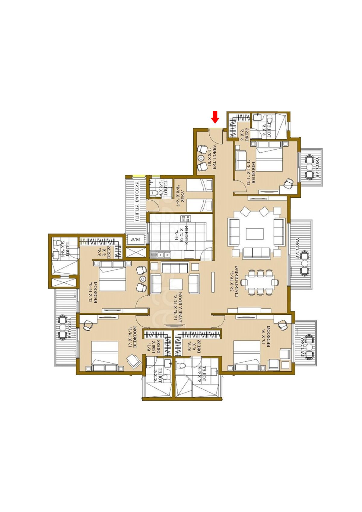 Ats Pristine Tower 14 Unit 2 Floor Plan