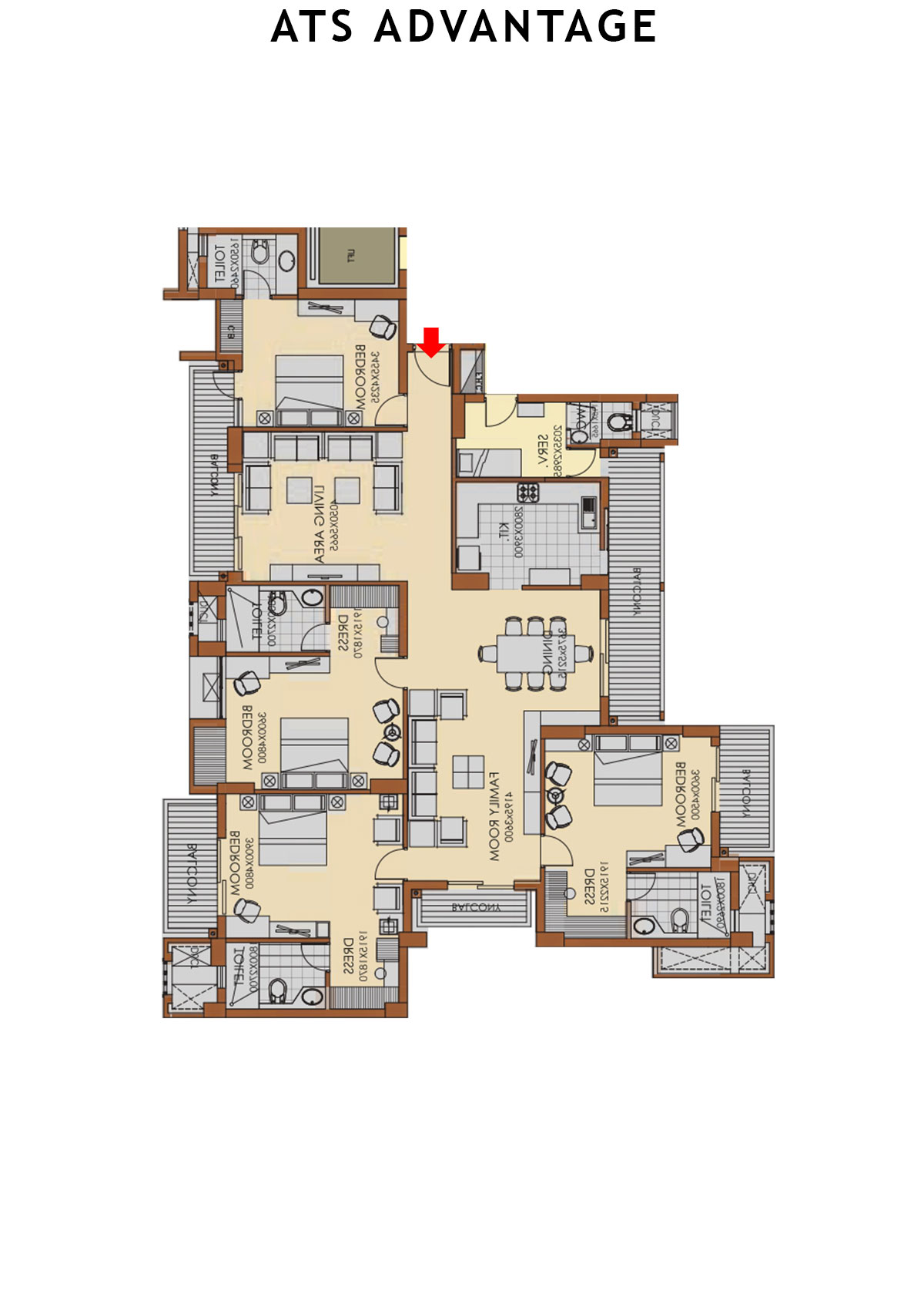 Ats Advantage Tower 14 Unit 2 (Type A) Floor Plan