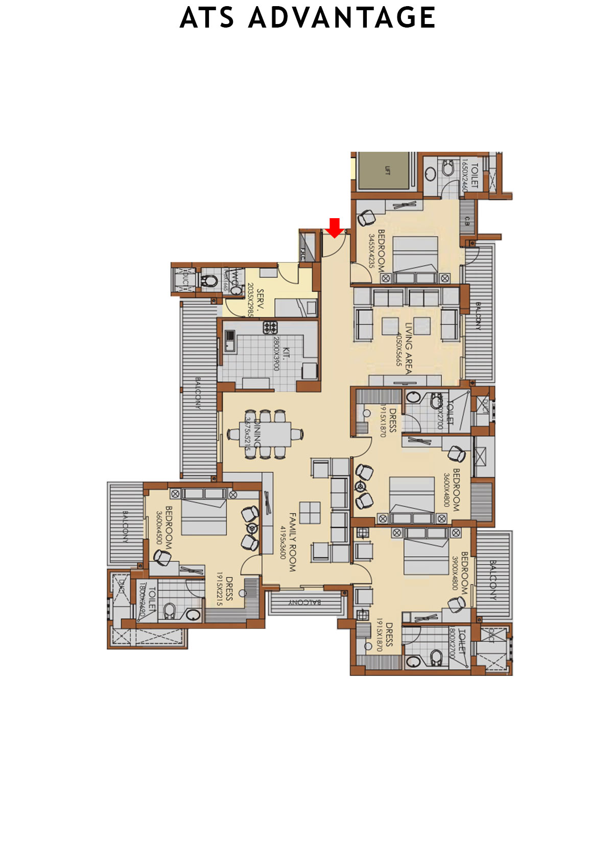 Ats Advantage Tower 7 Unit 2 (Type A) Floor Plan