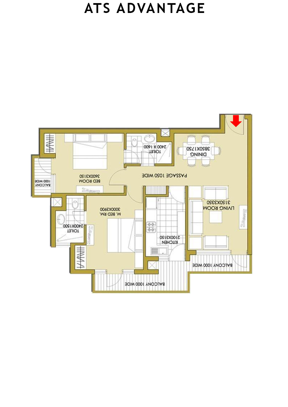 Ats Advantage Tower H1 Unit 5 Floor Plan
