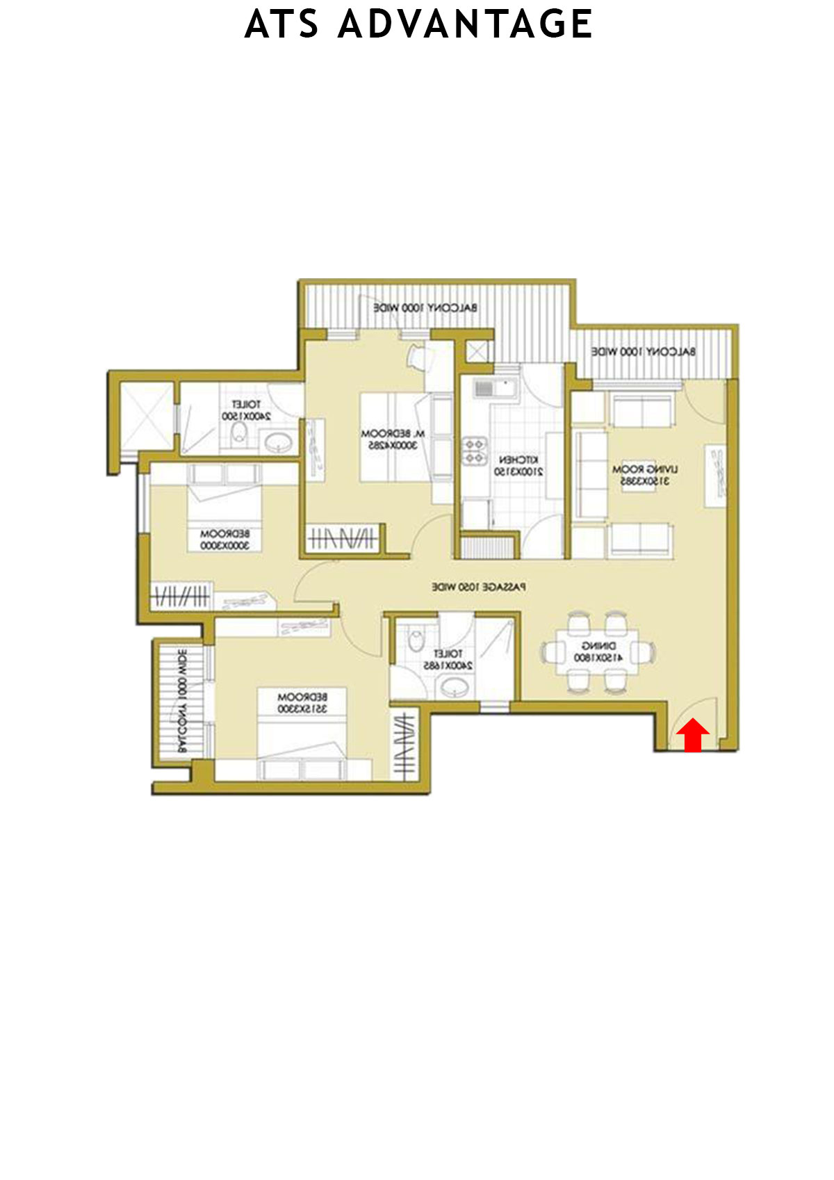 Ats Advantage Tower H2 Unit 6 Floor Plan