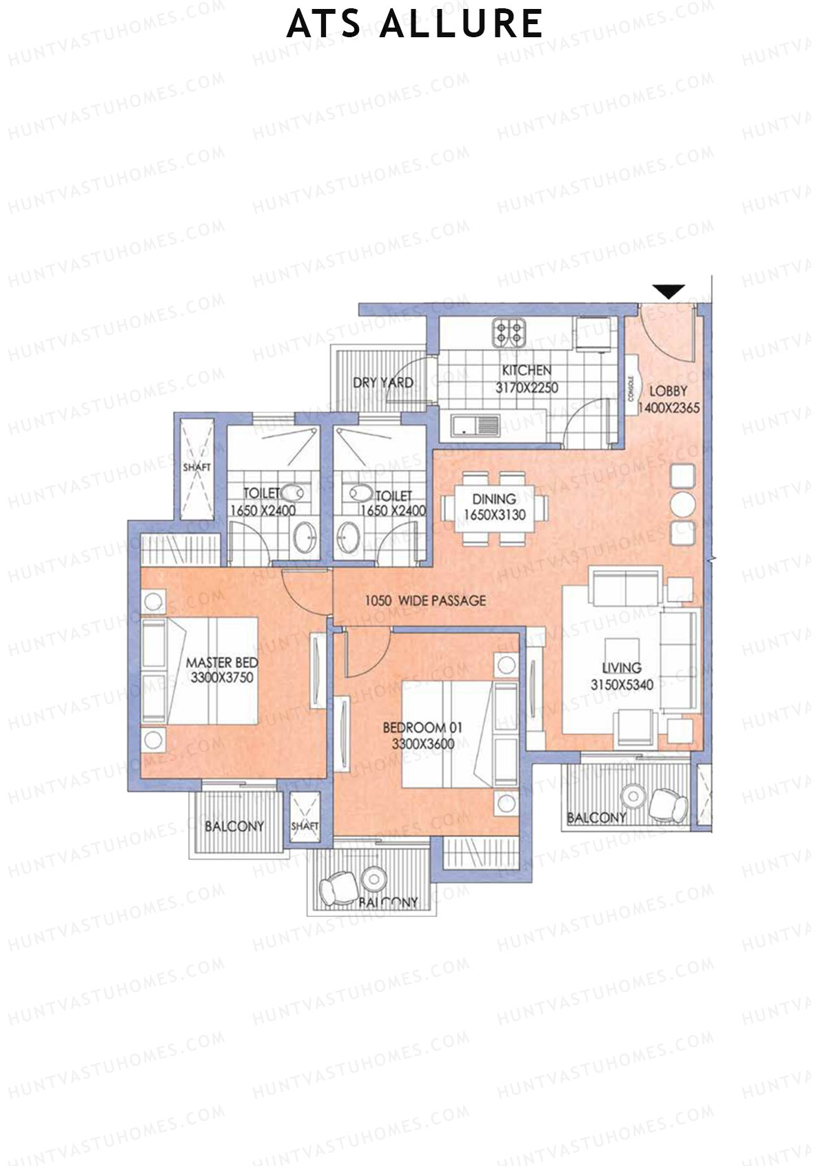 Ats Allure Tower 2 Unit 1 (Type B) Floor Plan