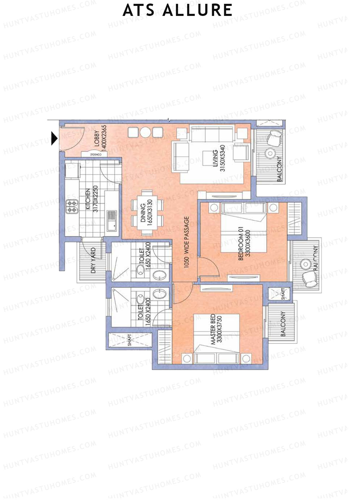 Ats Allure Tower 2 Unit 5 (Type B) Floor Plan
