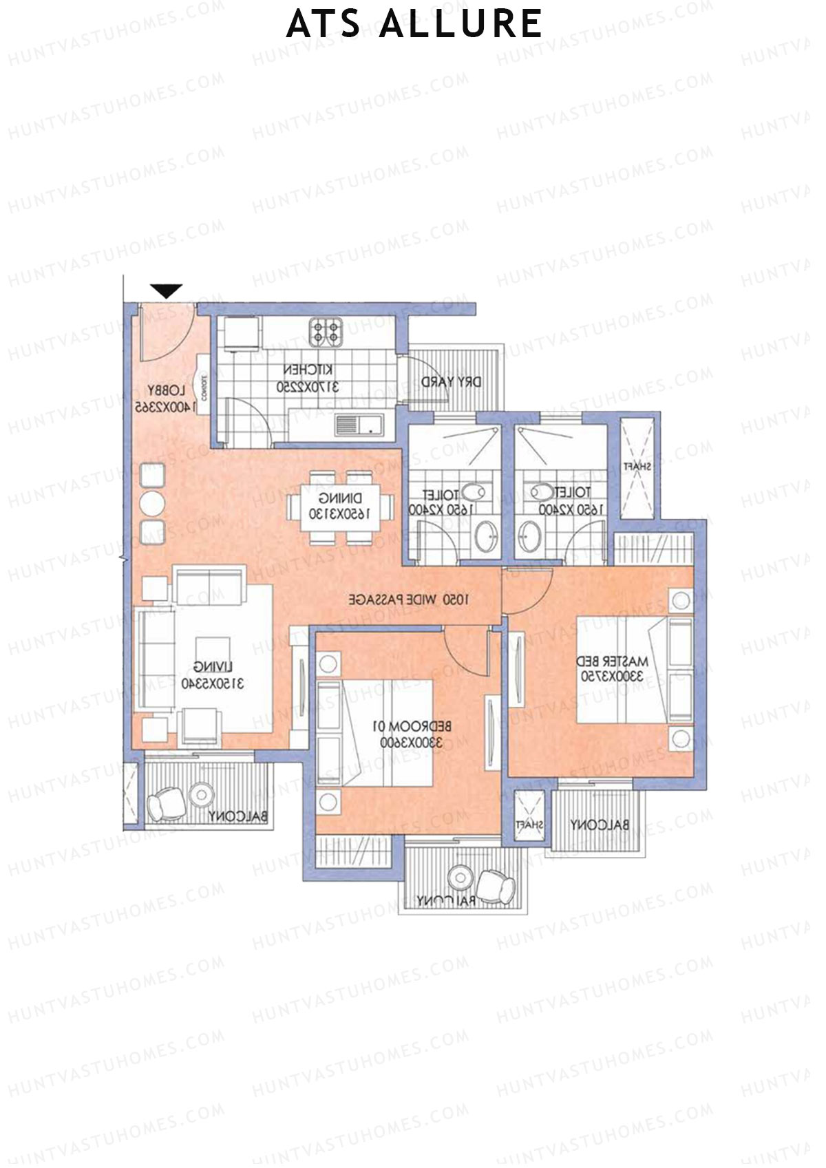 Ats Allure Tower 2 Unit 6 (Type B) Floor Plan
