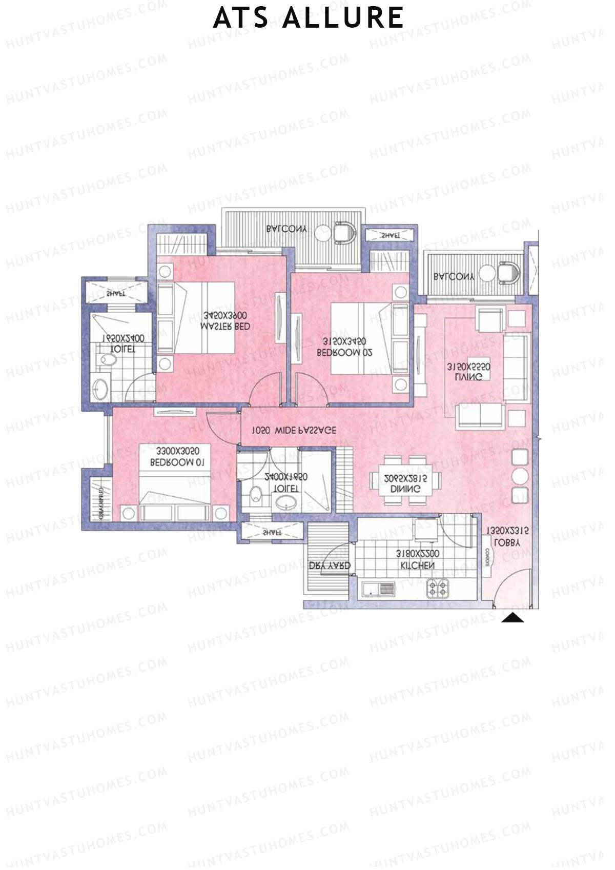Ats Allure Tower 5 Unit 2 (Type A) Floor Plan