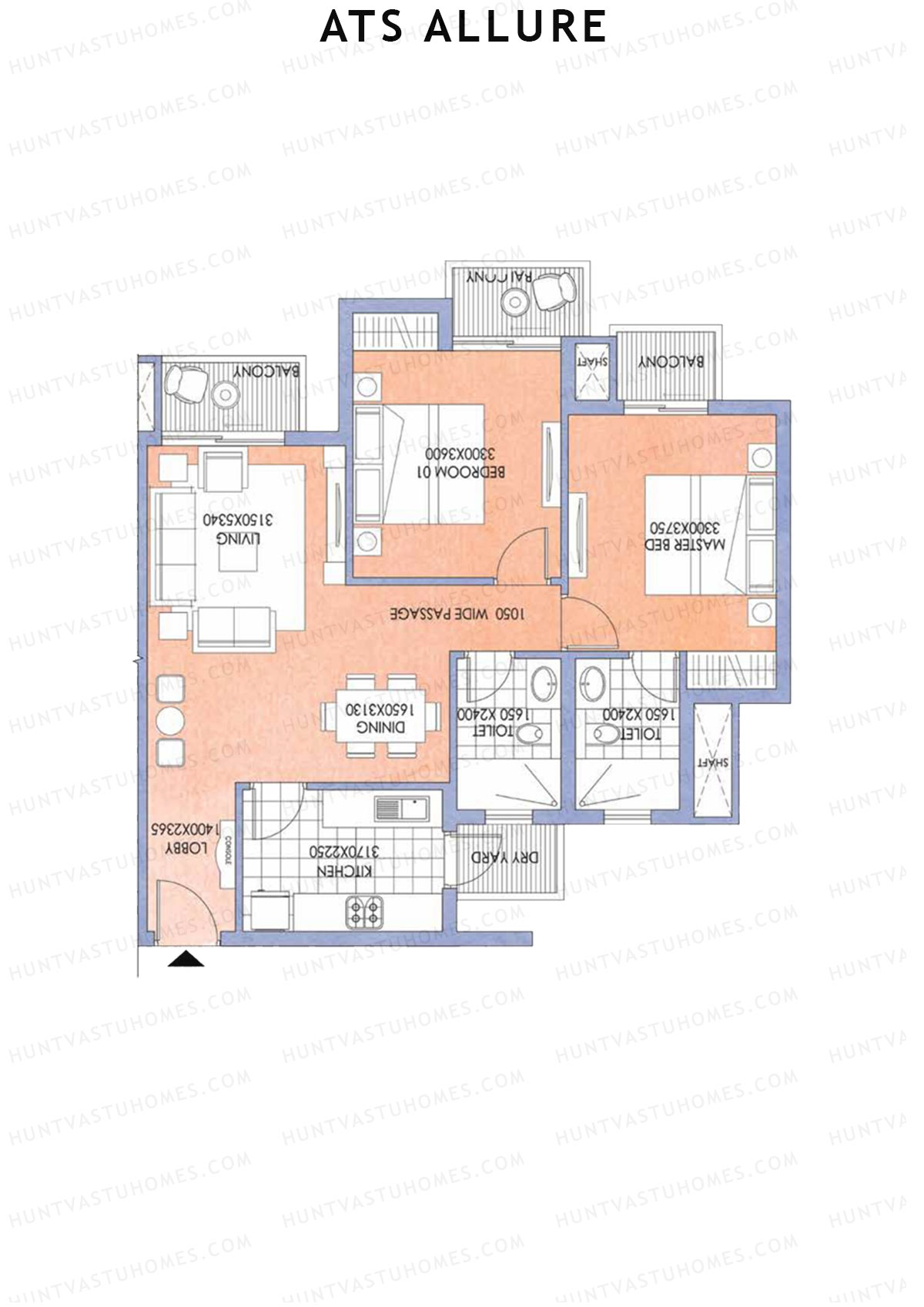 Ats Allure Tower 7 Unit 1 (Type B) Floor Plan