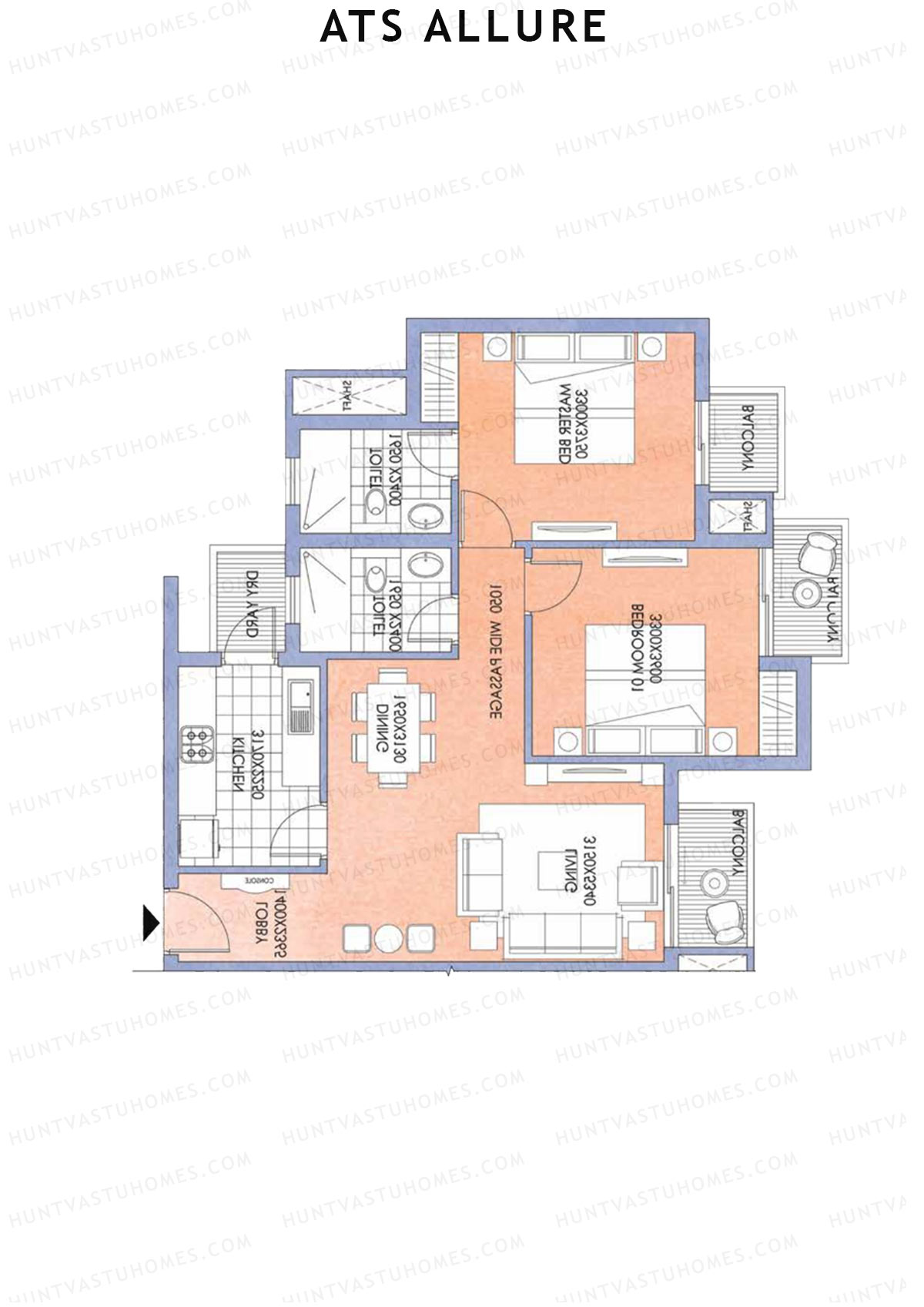 Ats Allure Tower 7 Unit 2 (Type B) Floor Plan