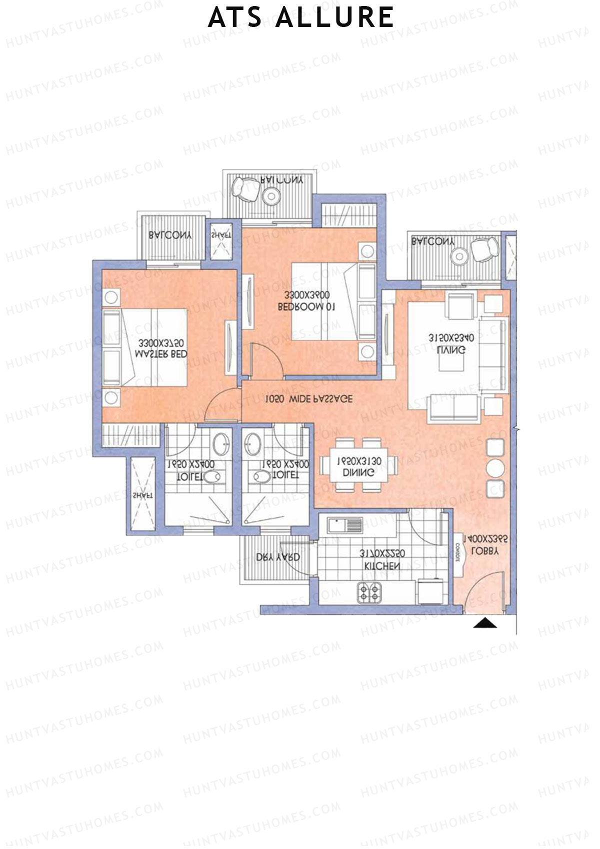 Ats Allure Tower 7 Unit 6 (Type B) Floor Plan