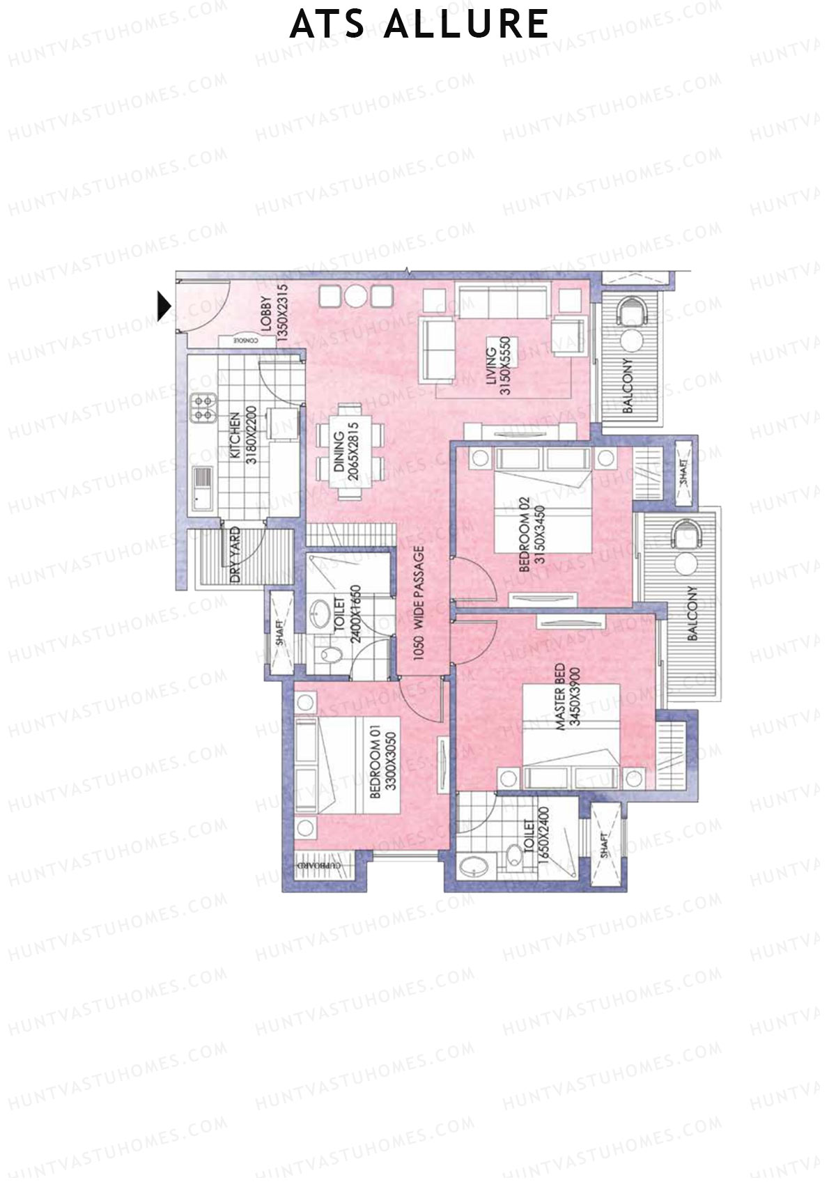 Ats Allure Tower 8 Unit 1 (Type A) Floor Plan