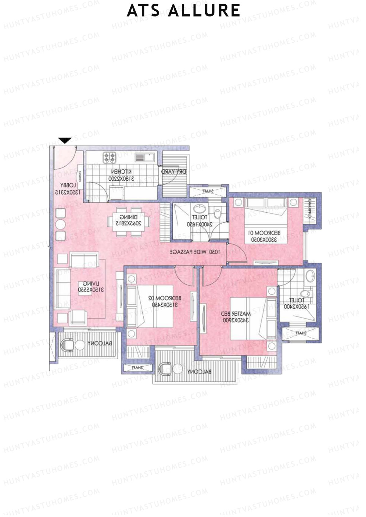 Ats Allure Tower 8 Unit 2 (Type A) Floor Plan