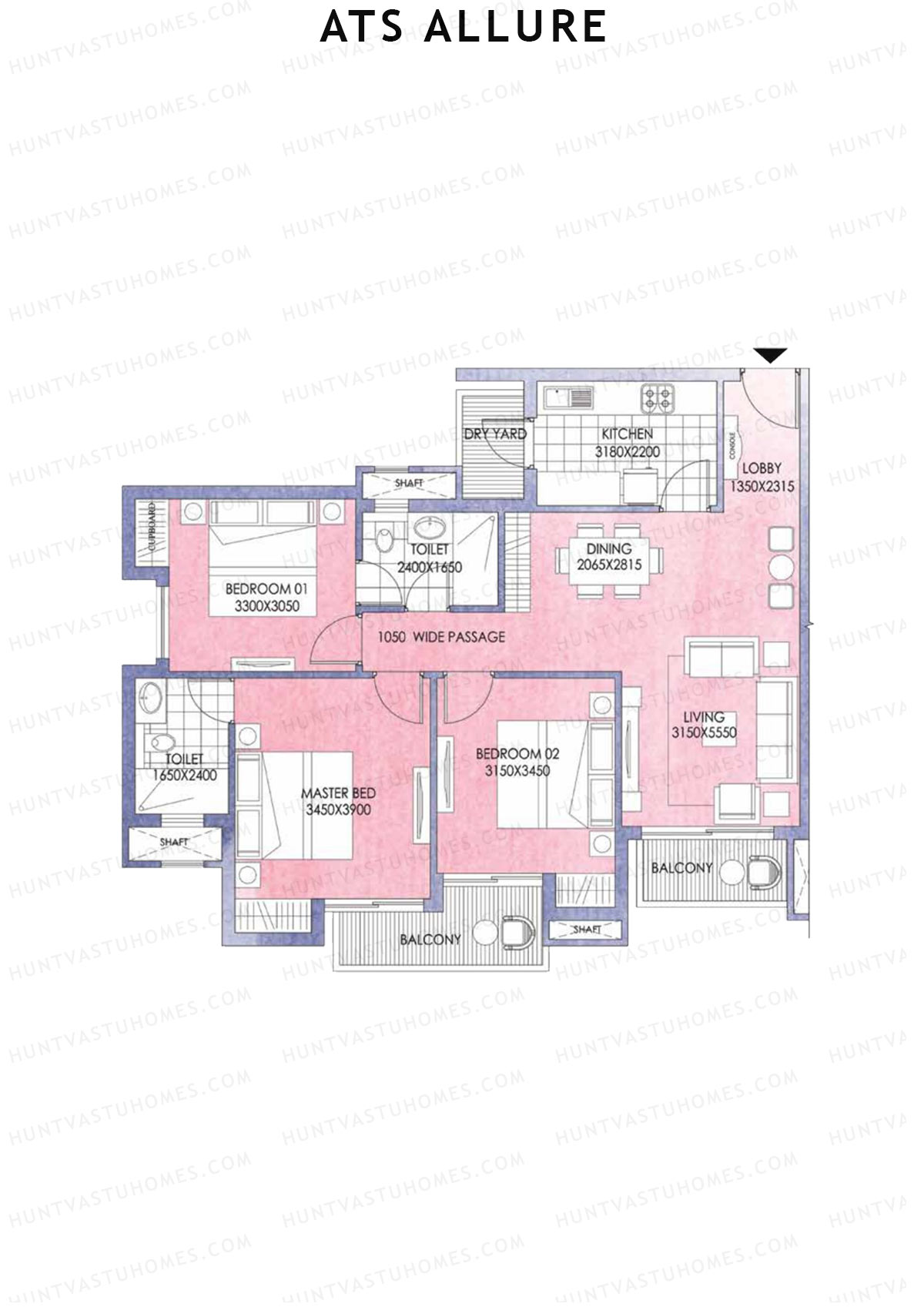 Ats Allure Tower 8 Unit 3 (Type A) Floor Plan