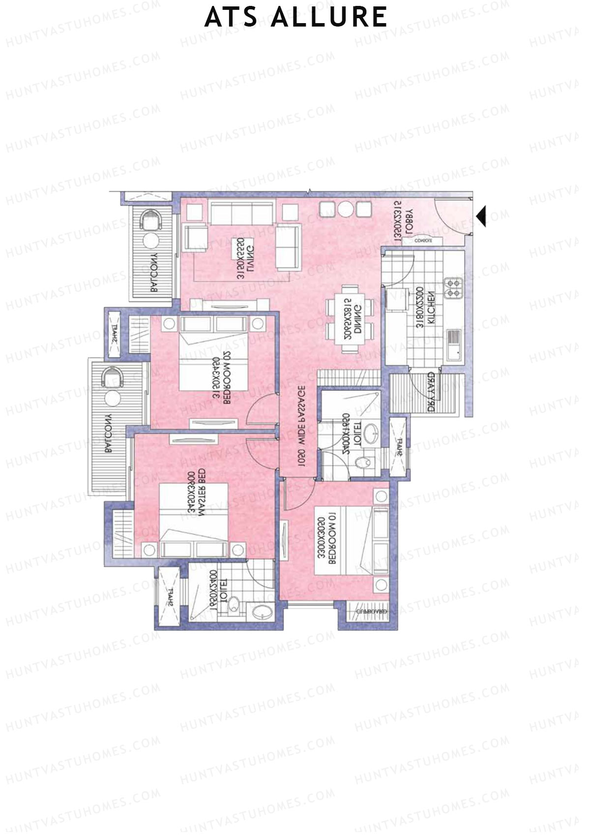 Ats Allure Tower 8 Unit 4 (Type A) Floor Plan