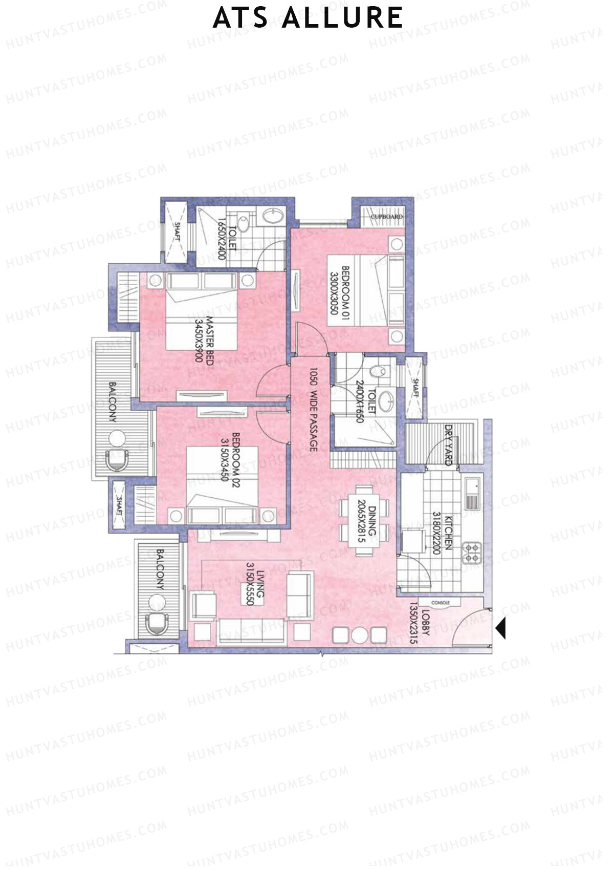 Ats Allure Tower 8 Unit 5 (Type A) Floor Plan