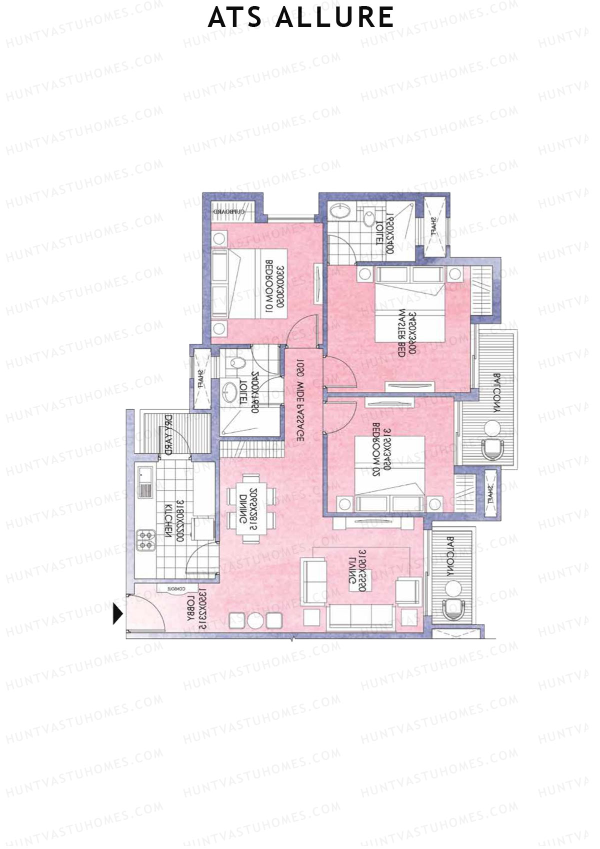 Ats Allure Tower 8 Unit 6 (Type A) Floor Plan