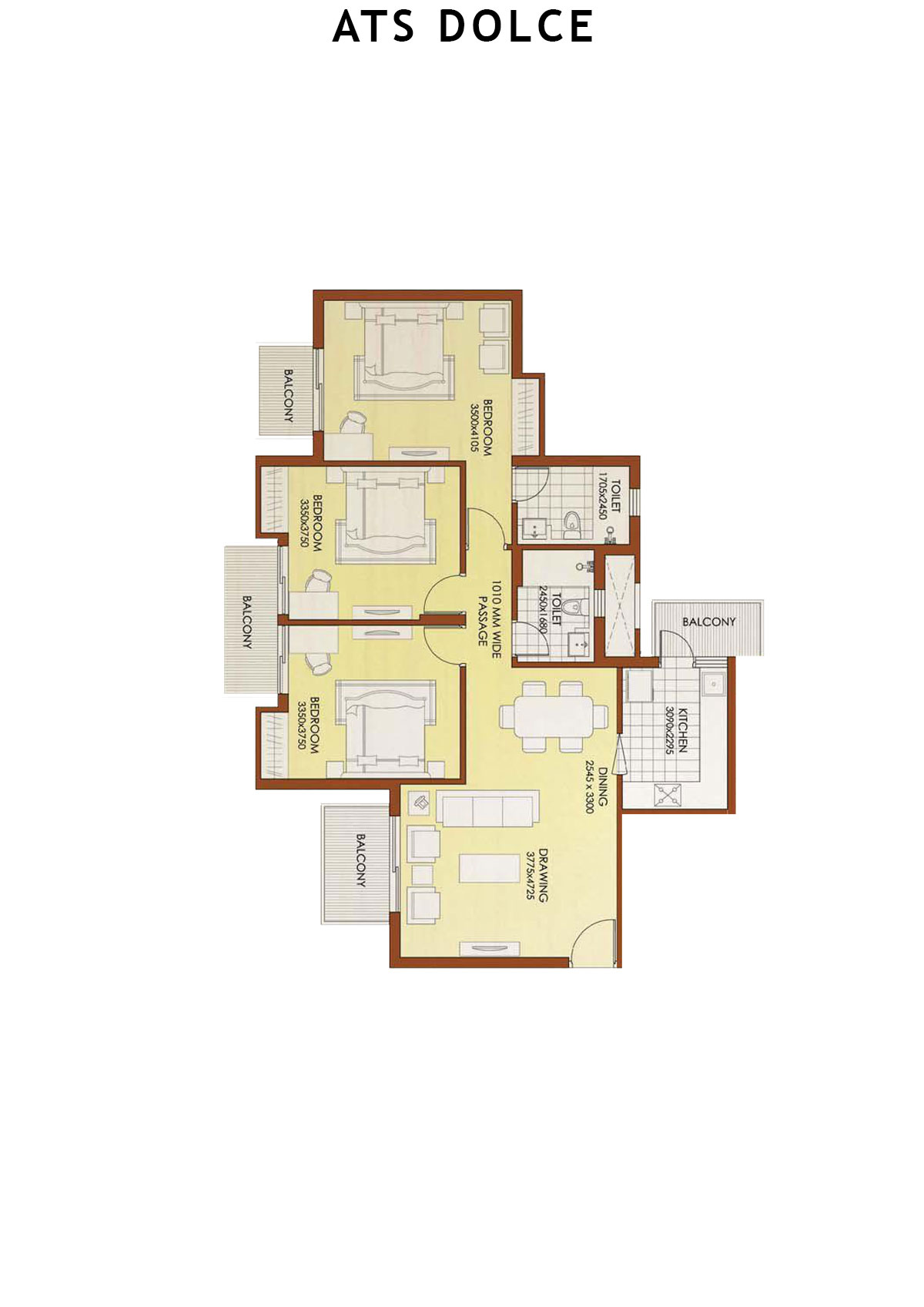 Ats Dolce Tower T10 Unit 1 (Type D) Floor Plan