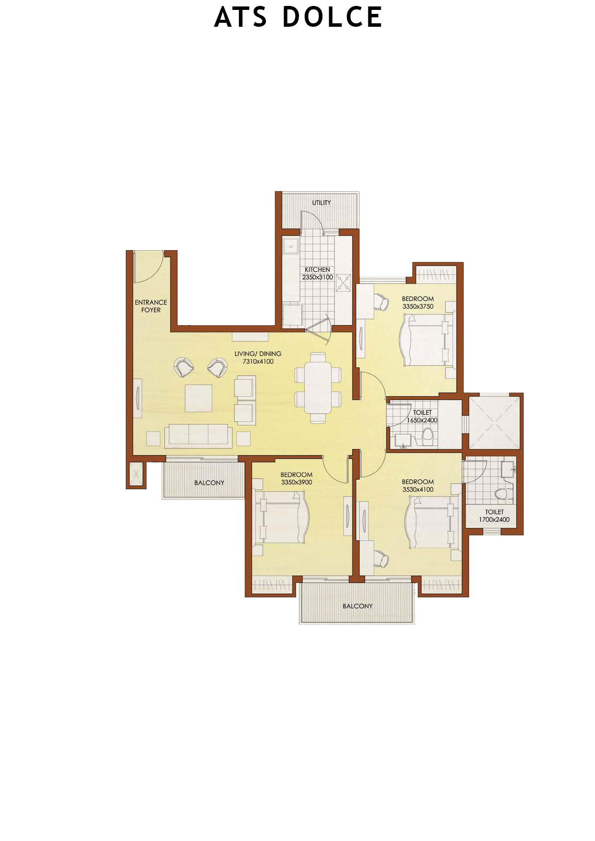 Ats Dolce Tower T14 Unit 2 (Type E) Floor Plan