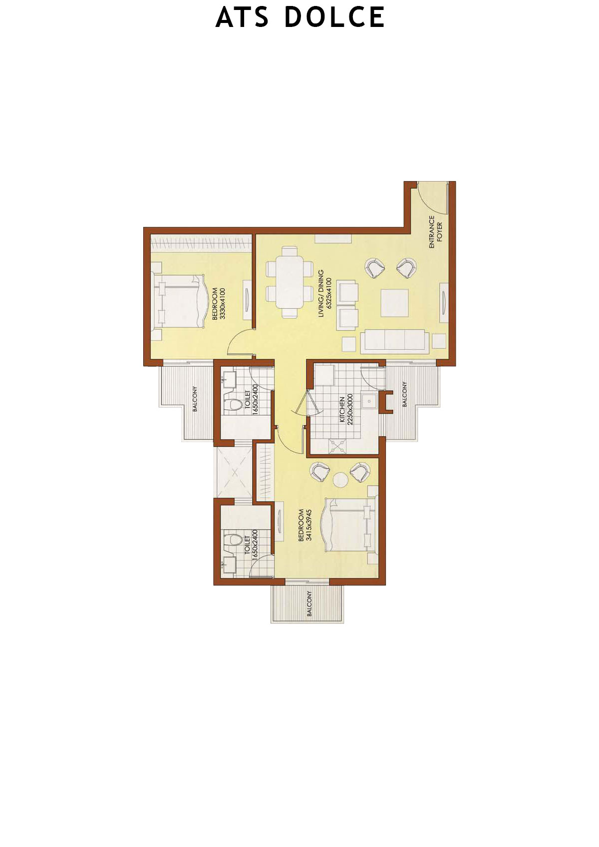 Ats Dolce Tower T14 Unit 3 (Type F) Floor Plan