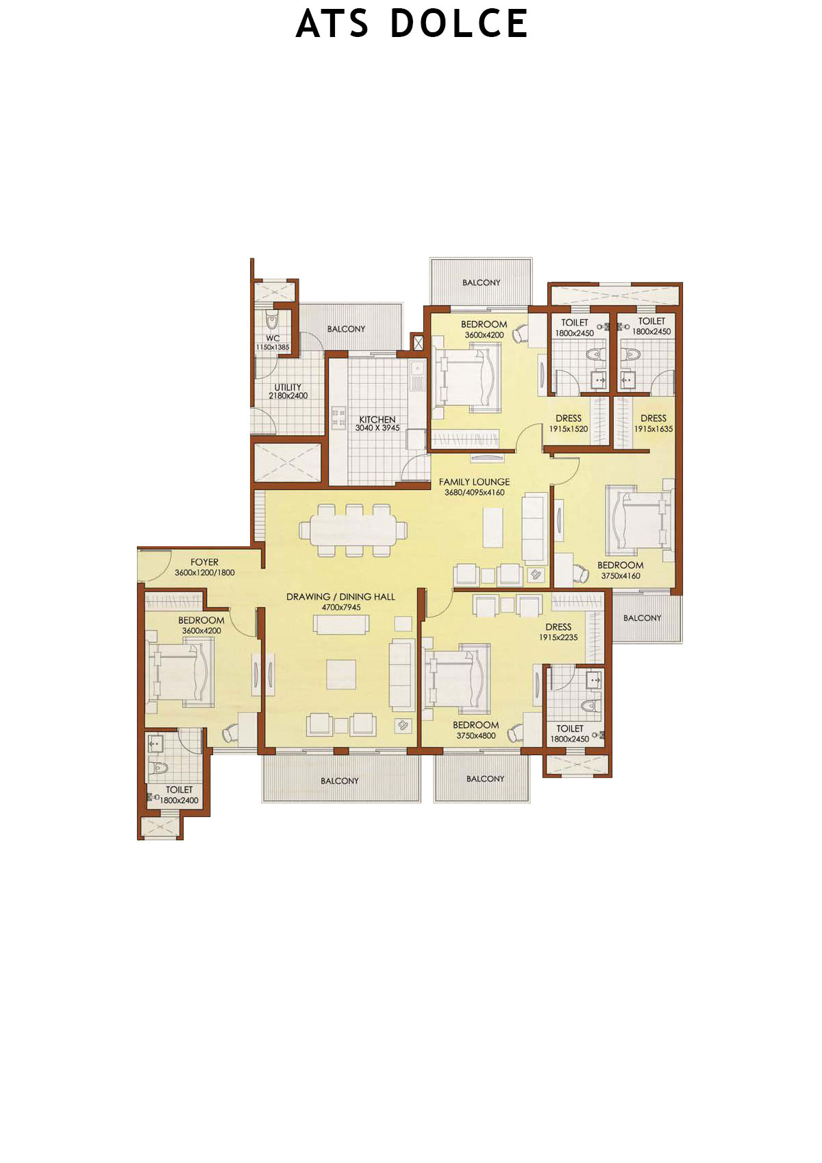 Ats Dolce Tower T1 Unit 1 (Type A) Floor Plan