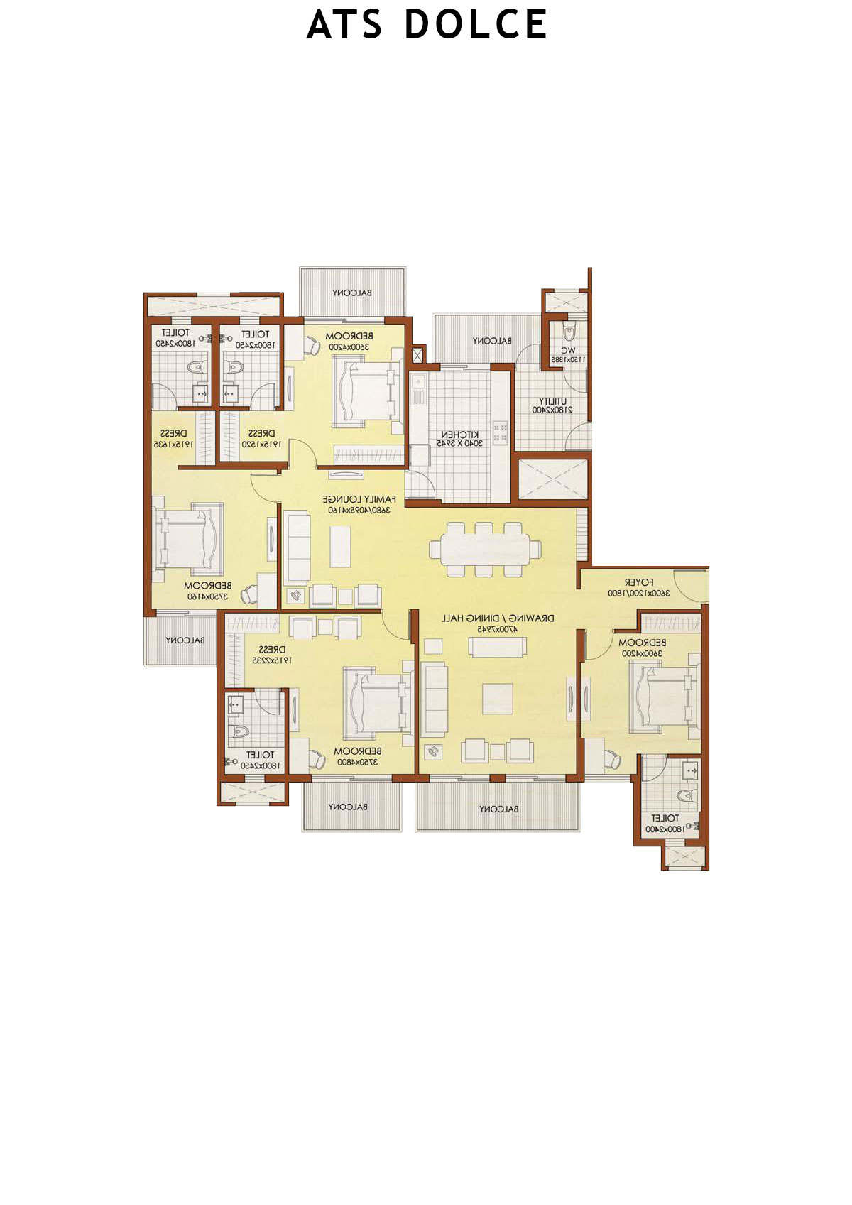 Ats Dolce Tower T1 Unit 2 (Type A) Floor Plan