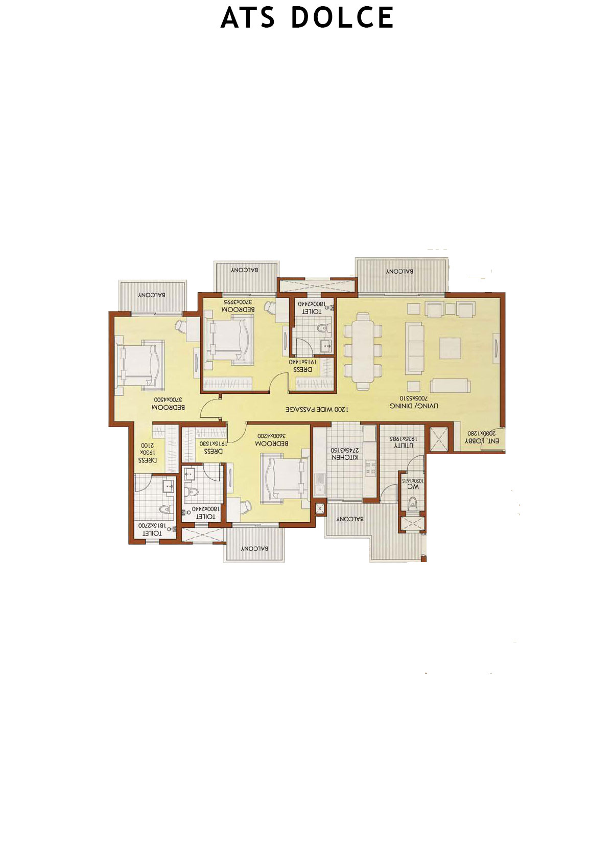 Ats Dolce Tower T5 Unit 1 (Type B) Floor Plan