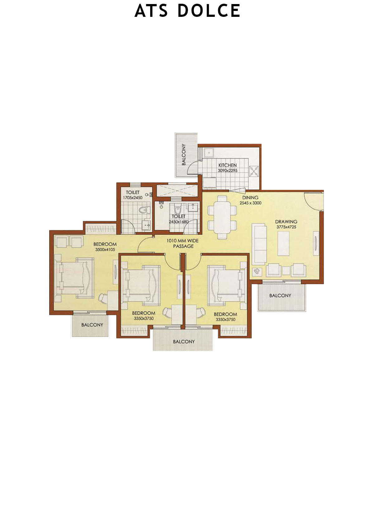 Ats Dolce Tower T6 Unit 1 (Type D) Floor Plan