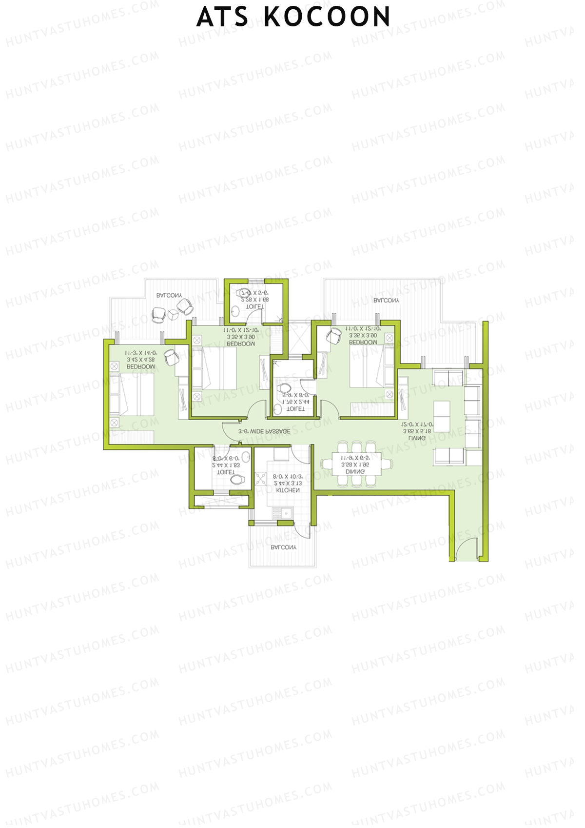 ATS Kocoon Tower 1 Unit 1 (Type C) Floor Plan