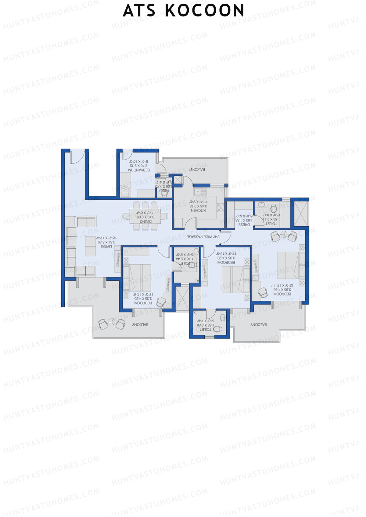 ATS Kocoon Tower 1 Unit 3 (Type B) Floor Plan
