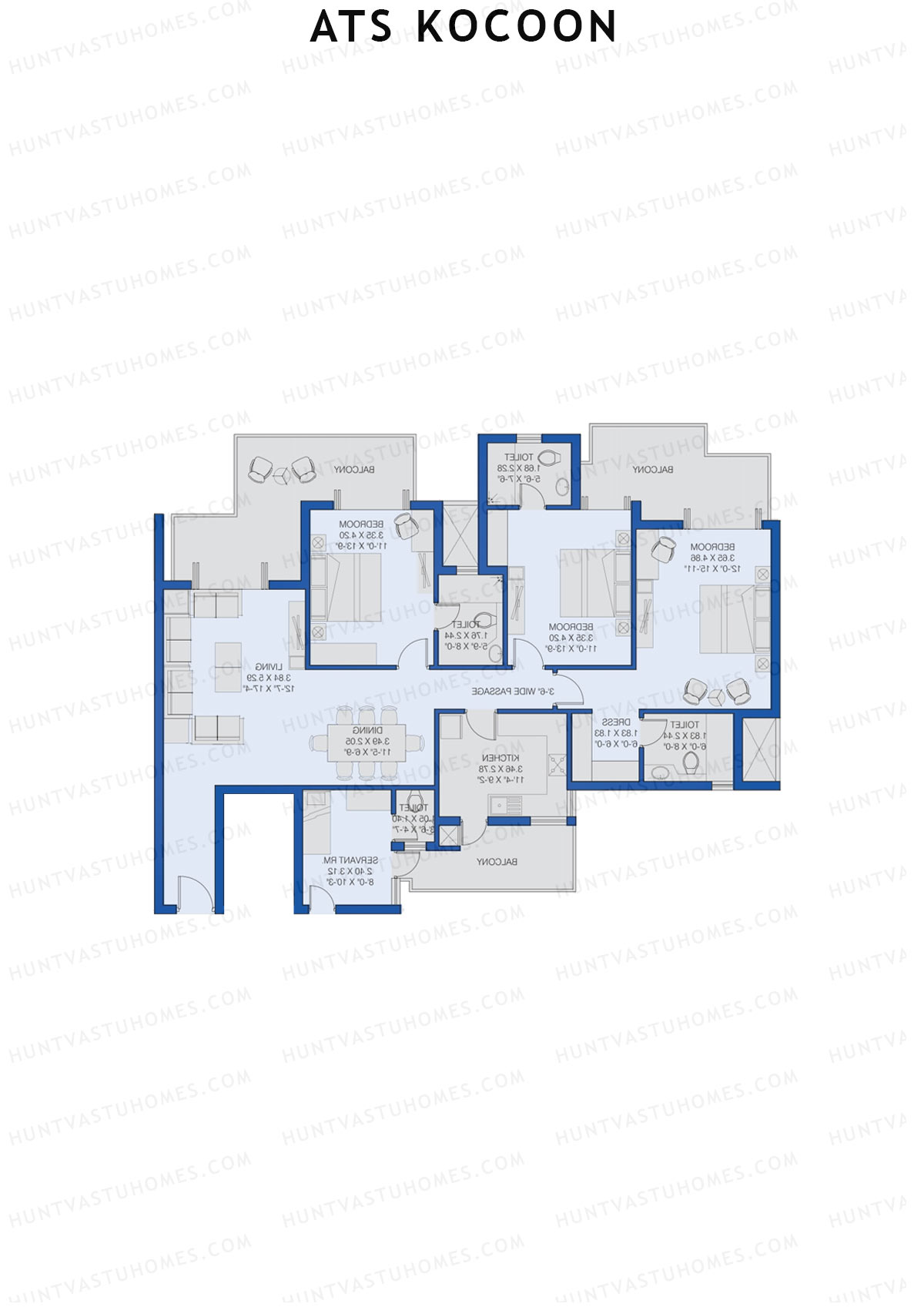 ATS Kocoon Tower 3 Unit 3 (Type B) Floor Plan