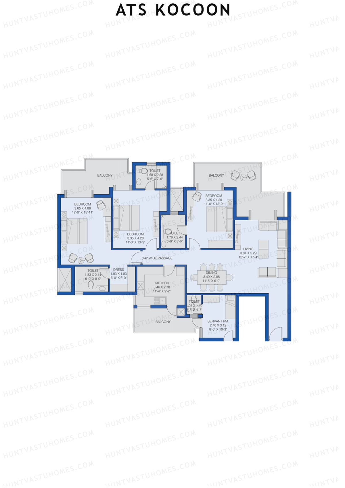ATS Kocoon Tower 4 Unit 4 (Type B) Floor Plan
