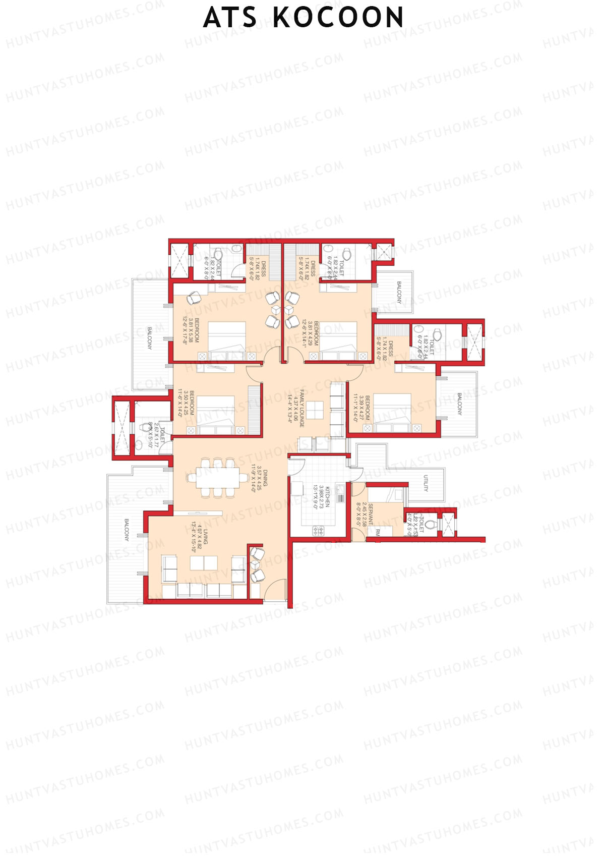 ATS Kocoon Tower 6 Unit 1 (Type A) Floor Plan